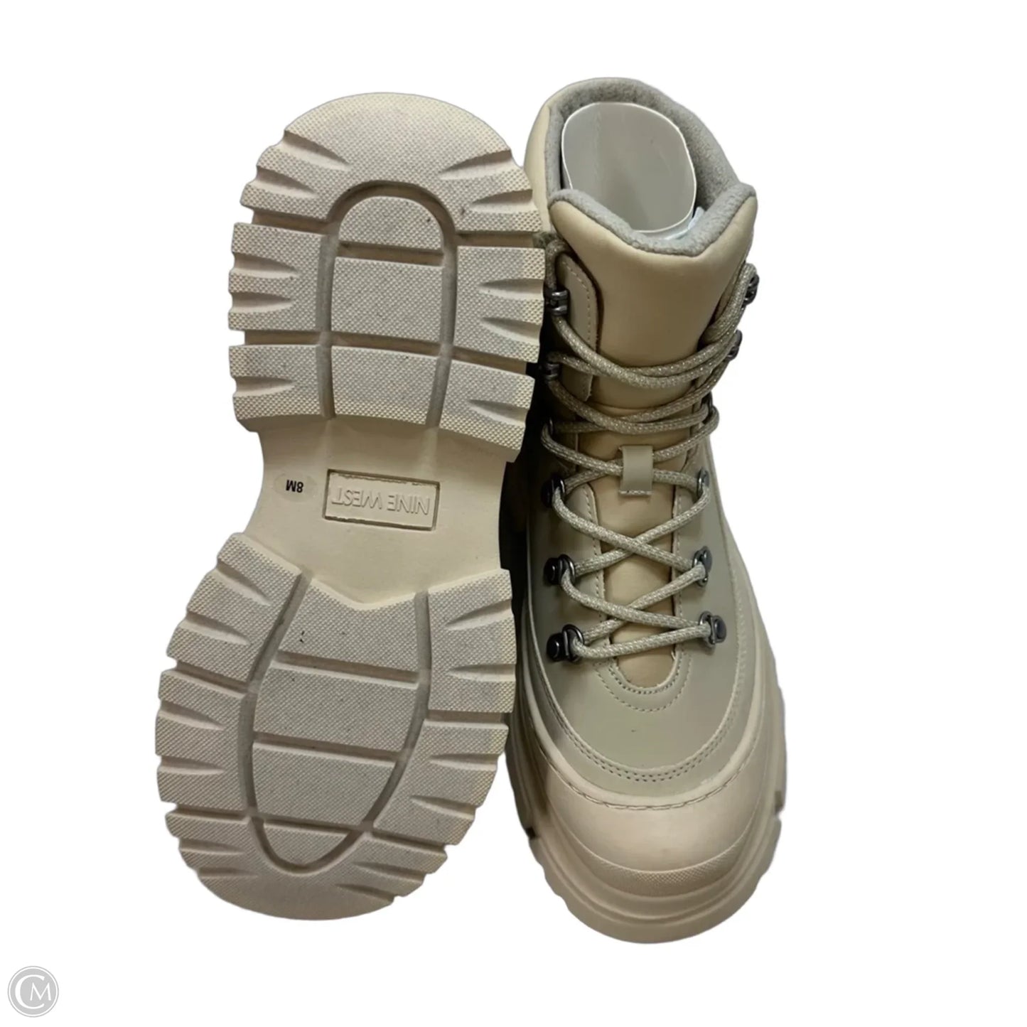 Boots Ankle Flats By Nine West In Beige, Size: 8