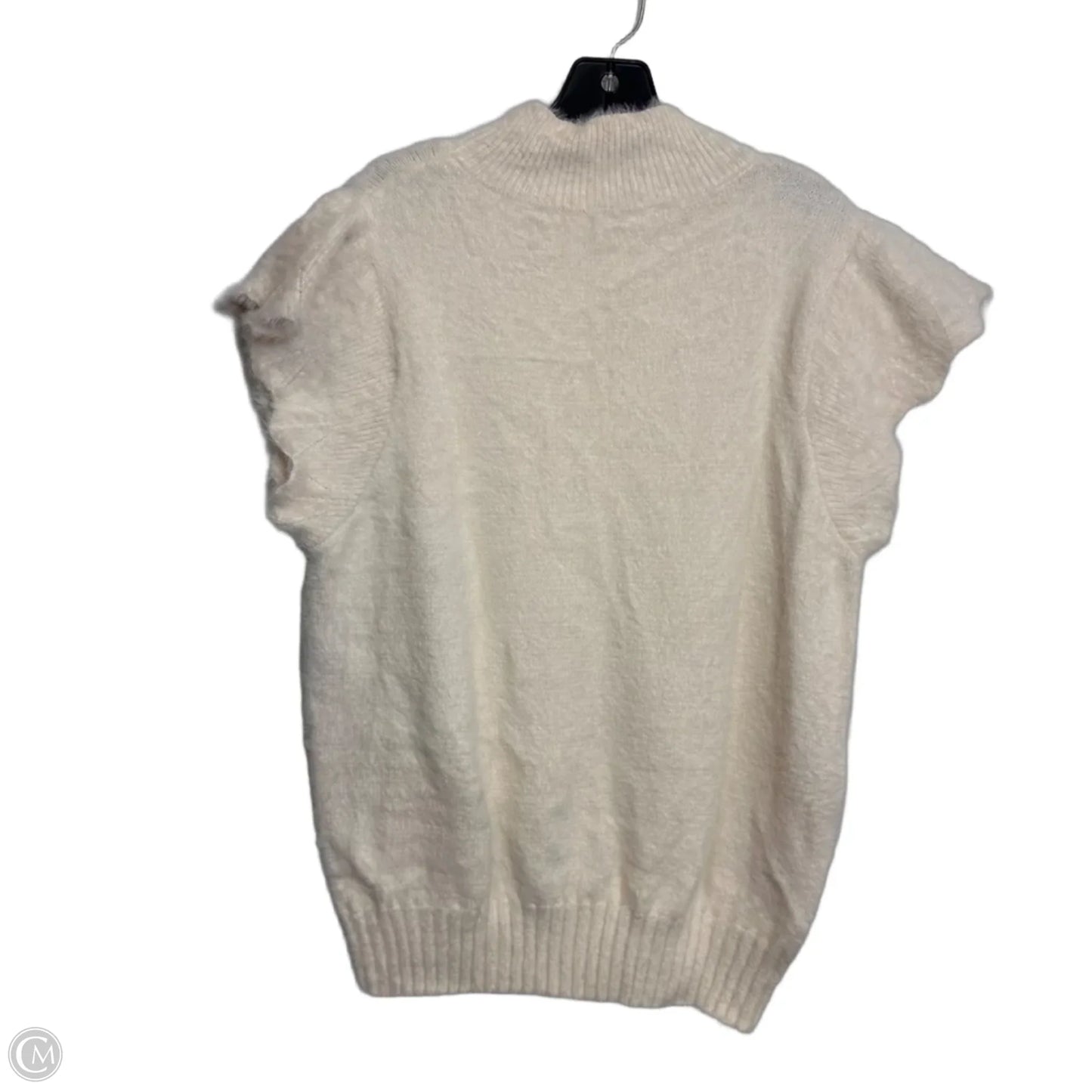 Sweater Short Sleeve By Oddi In White, Size: 1x