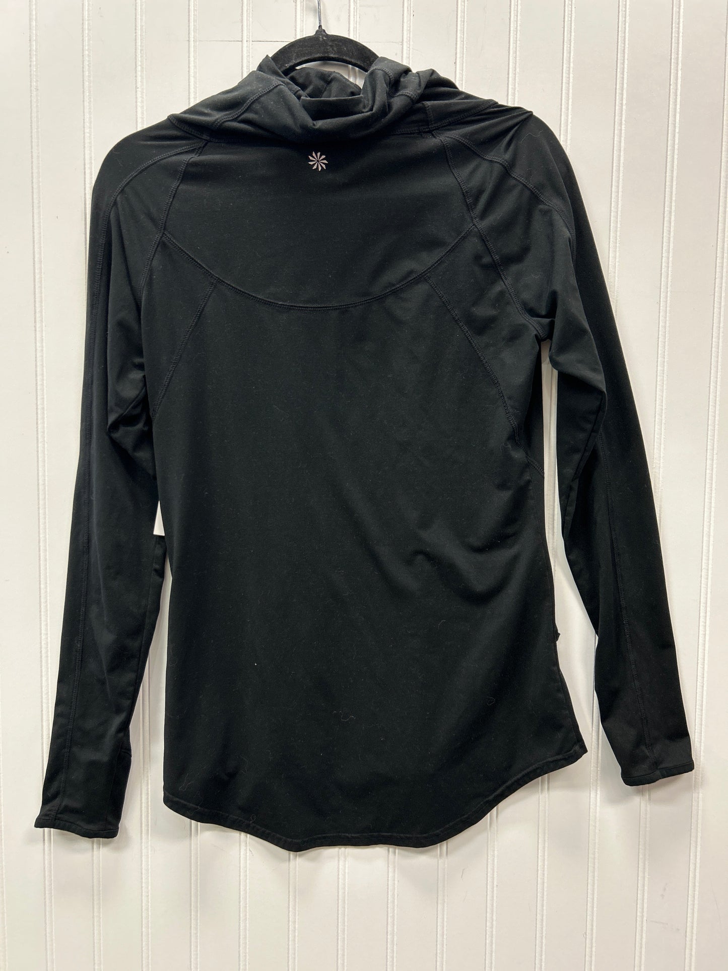 Athletic Top Ls Collar By Athleta In Black, Size:M