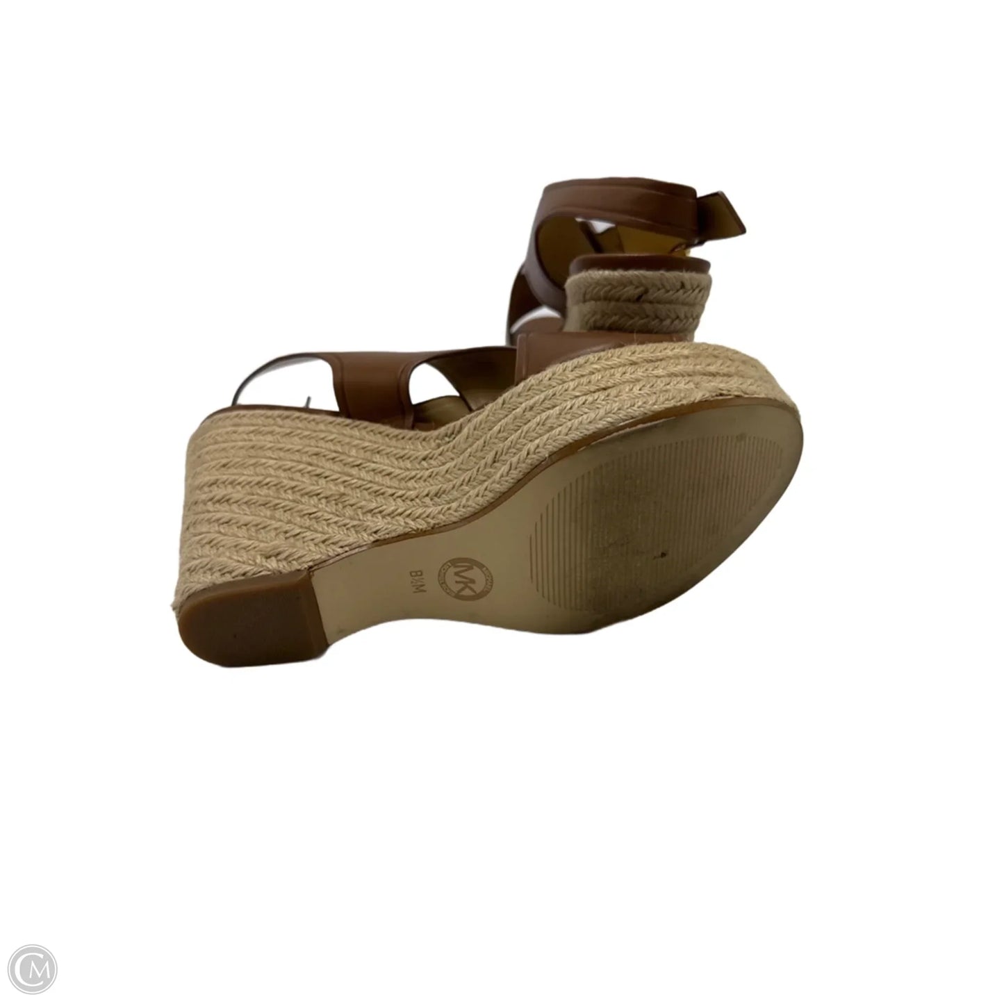 Michael Kors Espadrille Wedge Designer Shoes In Brown, Size: 8.5