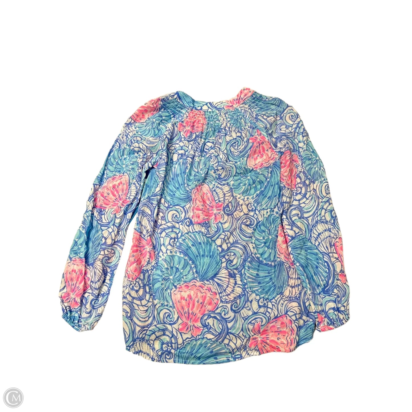 Top Long Sleeve Designer By Lilly Pulitzer In Blue & Pink, Size: Xxs
