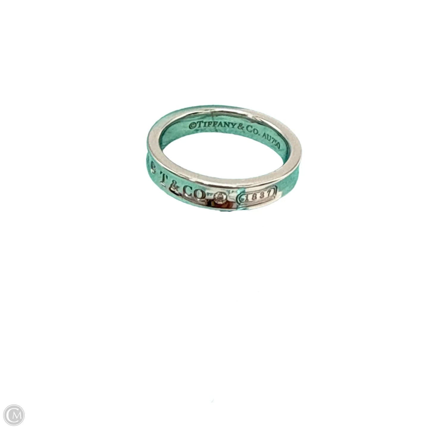Tiffany & Company 18K White Gold w/ Diamonds 1837 Luxury Ring, Size: 6