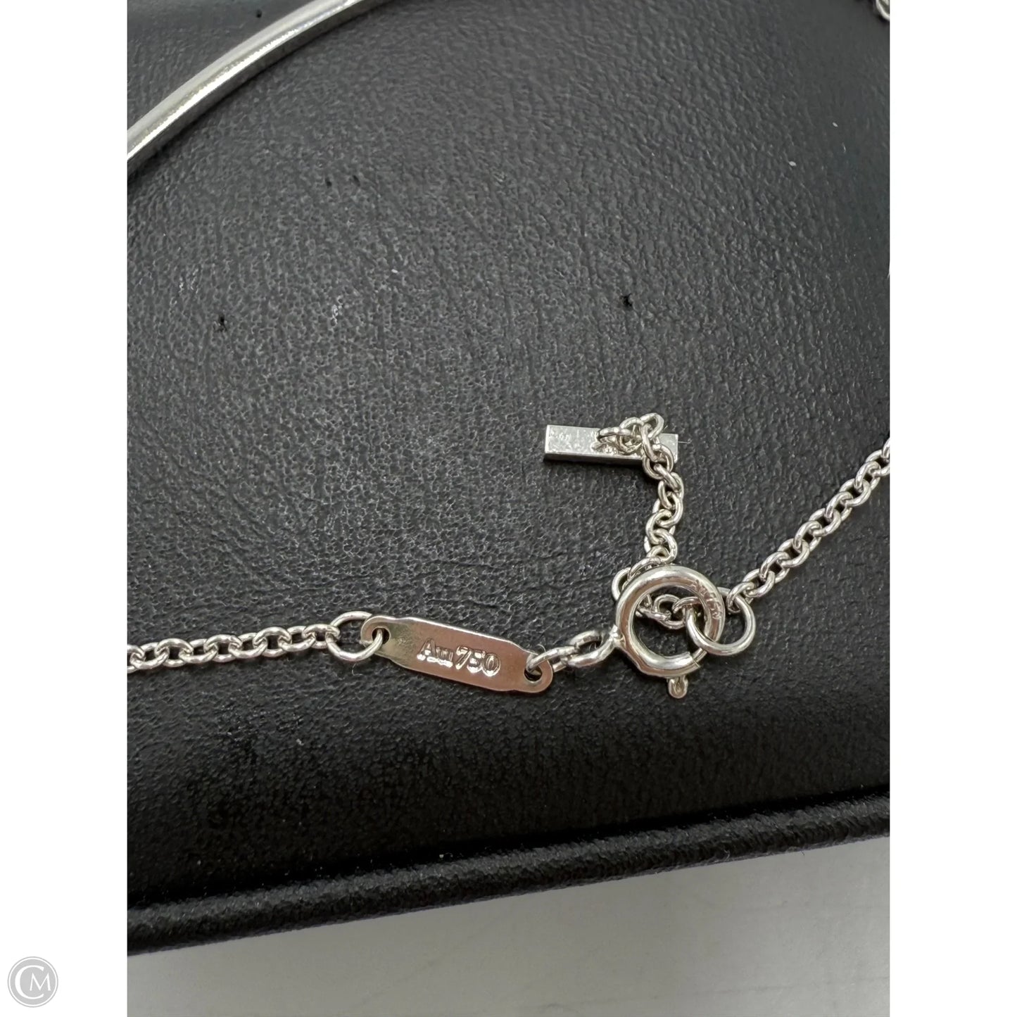 Tiffany & Company 18K T Smile w/ Diamonds Luxury Bracelet, Size: 6.25”