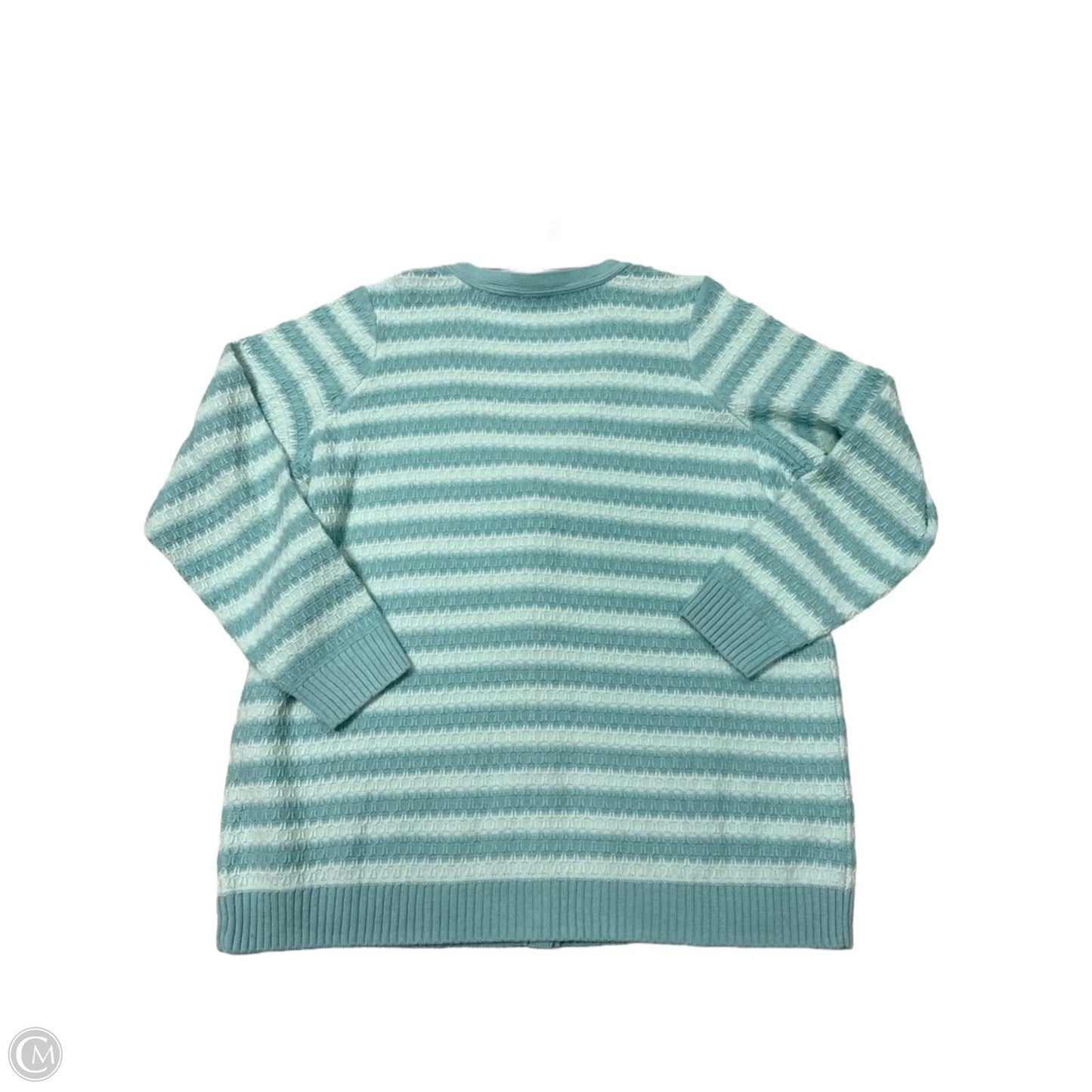 Sweater Cardigan By Joan Rivers In Blue, Size: 1x