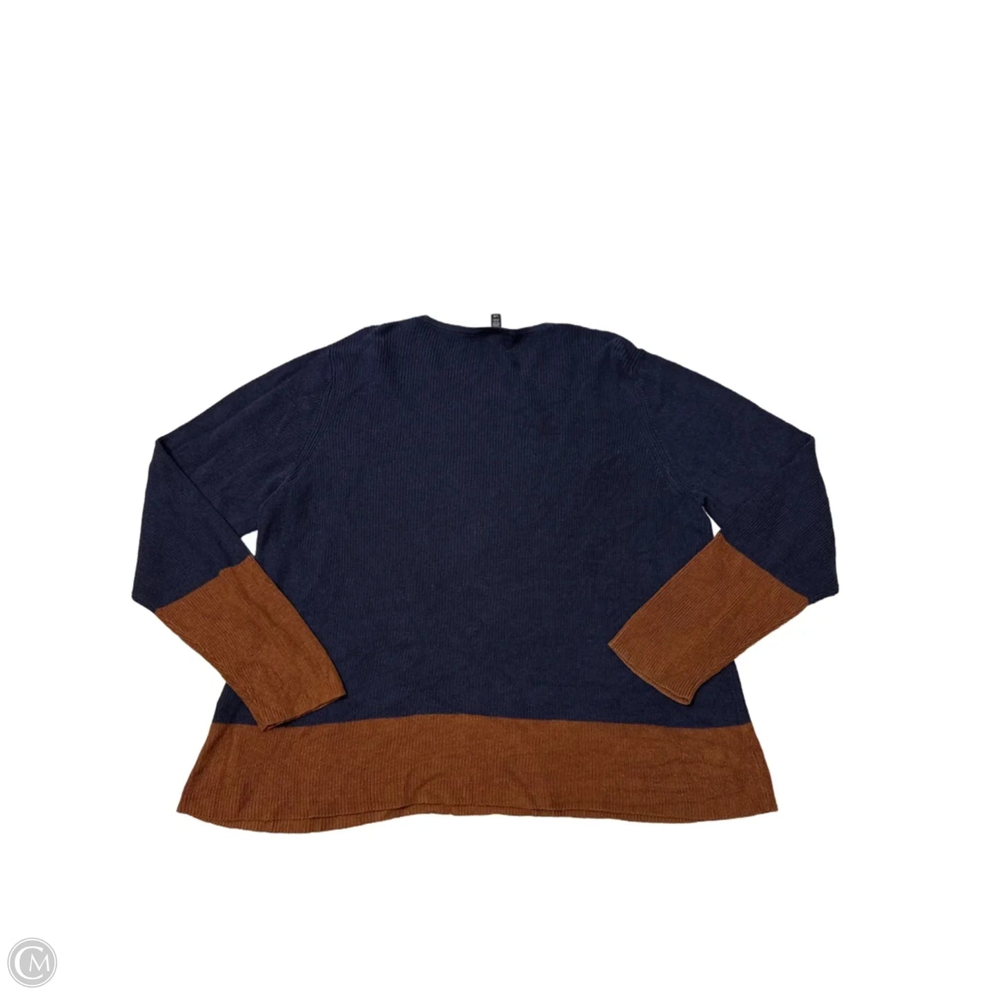 Sweater By Eileen Fisher In Blue & Brown, Size: L