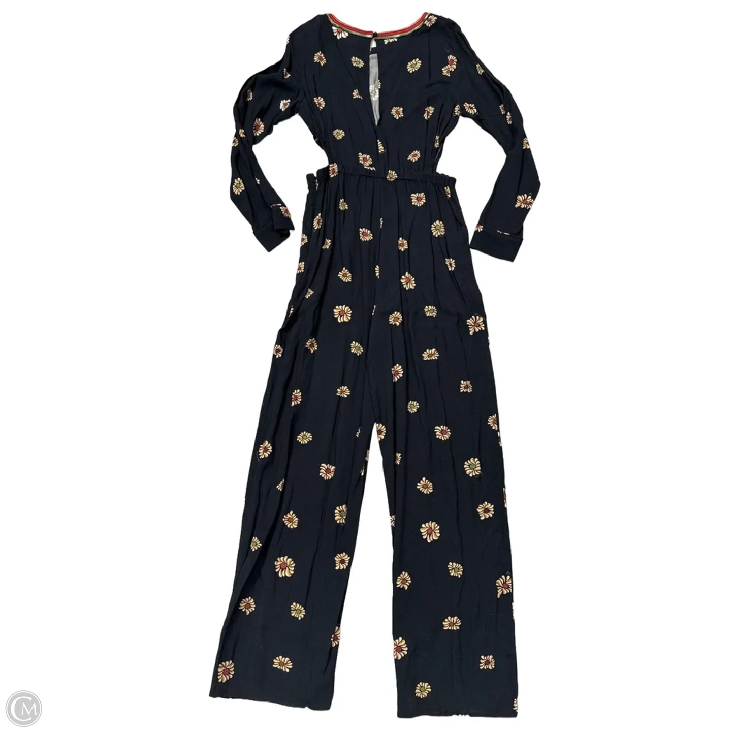Jumpsuit By Farm Rio In Black & Yellow, Size: S