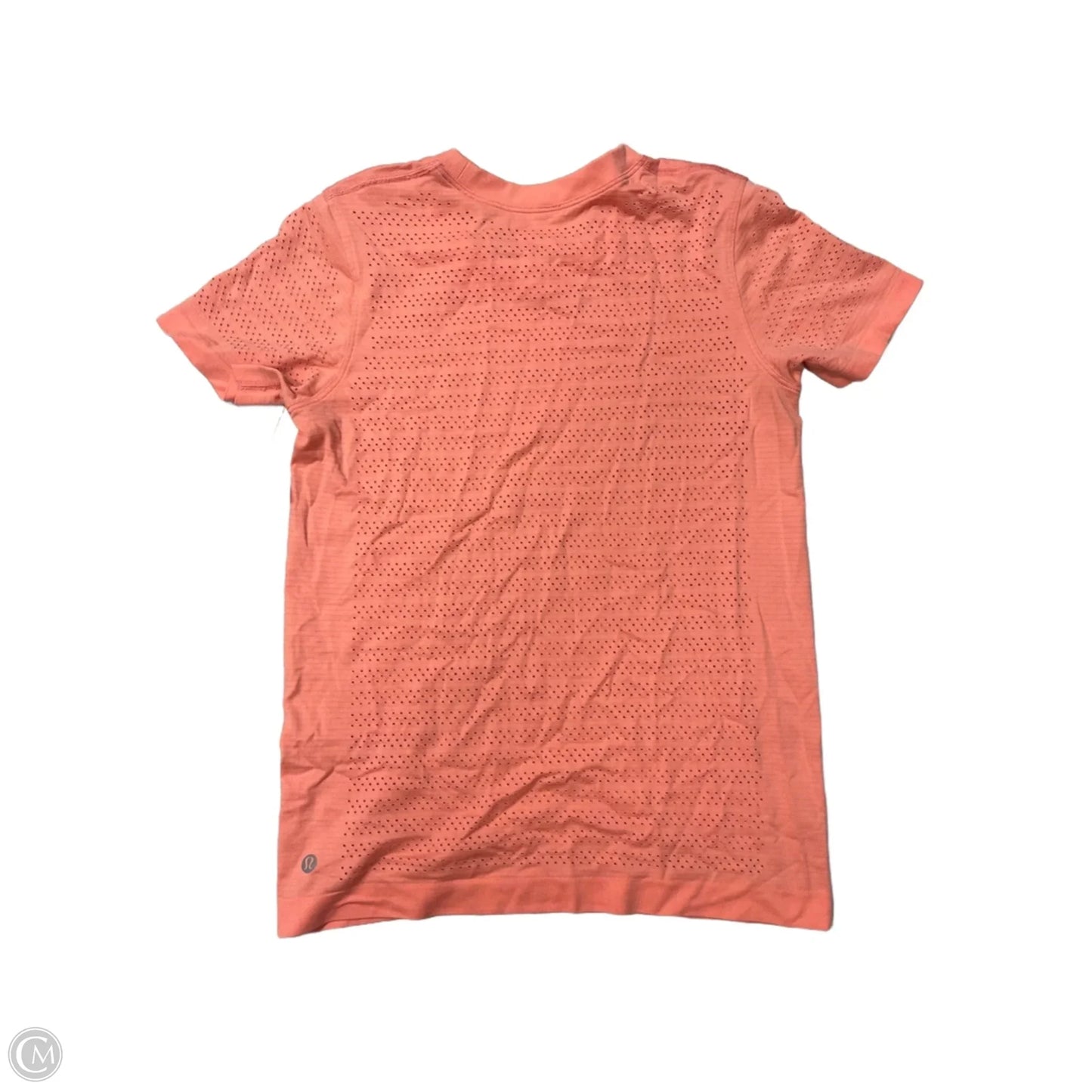 Athletic Top Short Sleeve By Lululemon In Coral, Size: S
