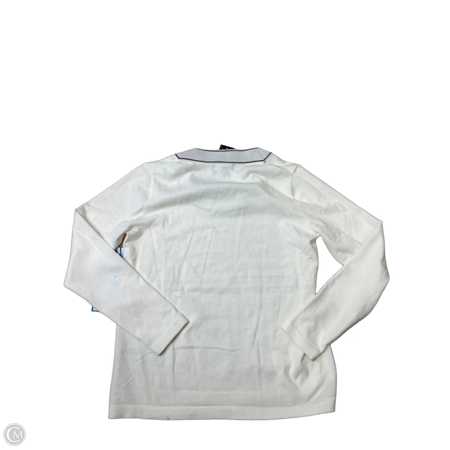 New! Top Long Sleeve Designer By Karl Lagerfeld In White, Size: M