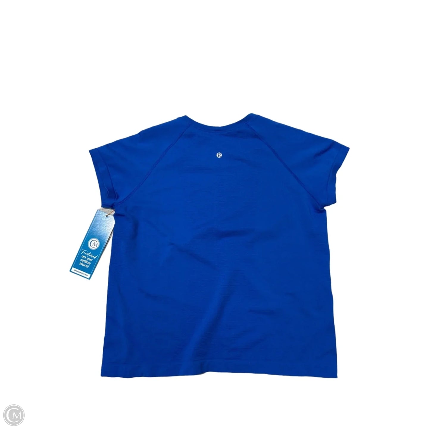 Athletic Top Short Sleeve By Lululemon In Blue, Size: 14