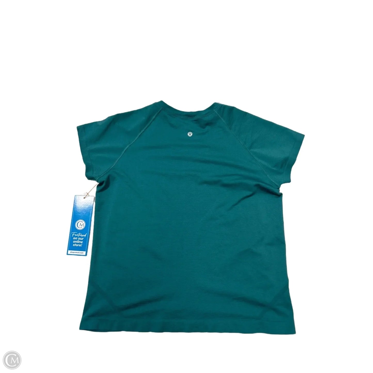 Athletic Top Short Sleeve By Lululemon In Teal, Size: 14