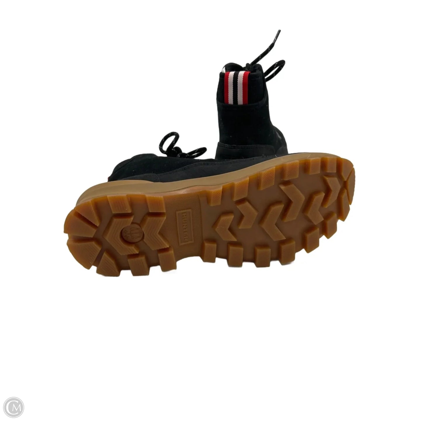 Boots Ankle Flats By Hunter In Black & Brown, Size: 8