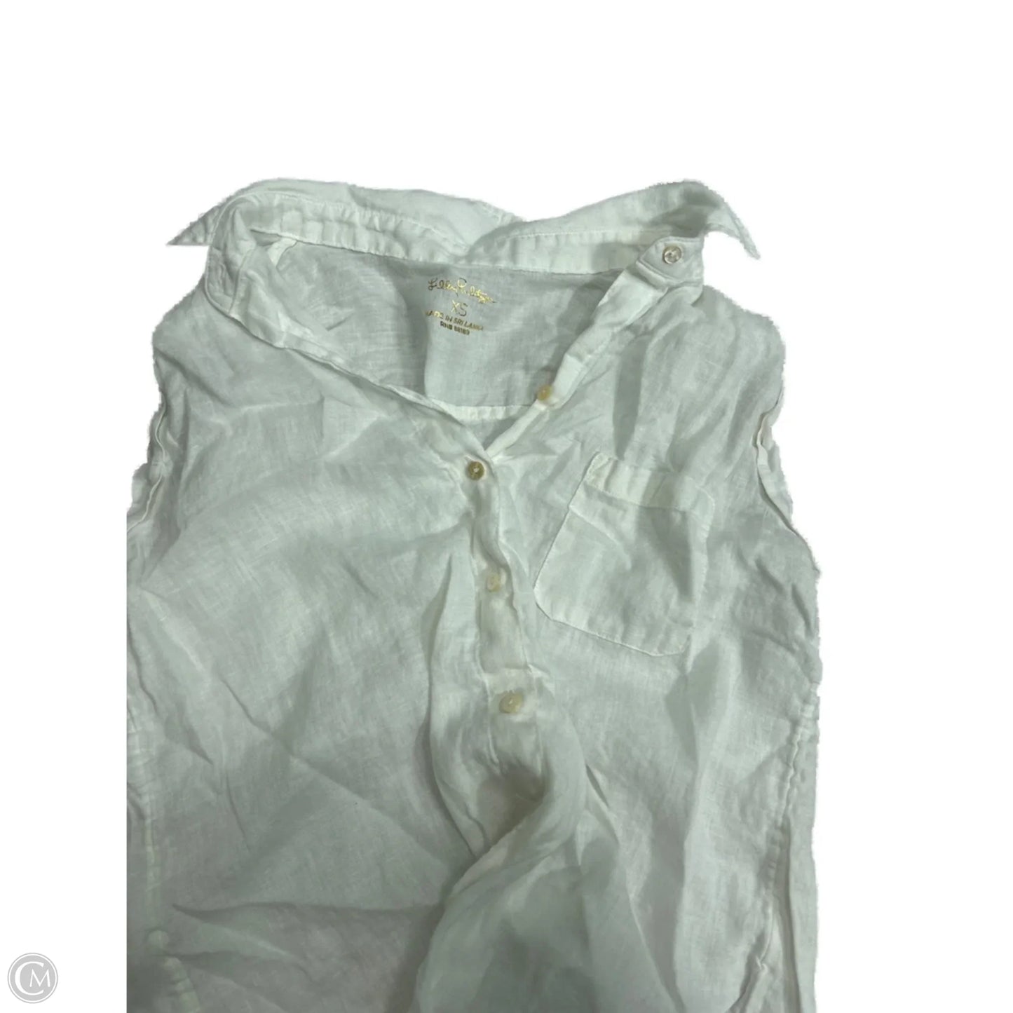 Top Sleeveless Designer By Lilly Pulitzer In White, Size: Xs