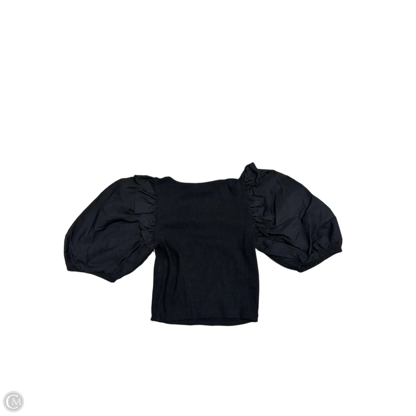 Top Short Sleeve By Zara In Black, Size: S