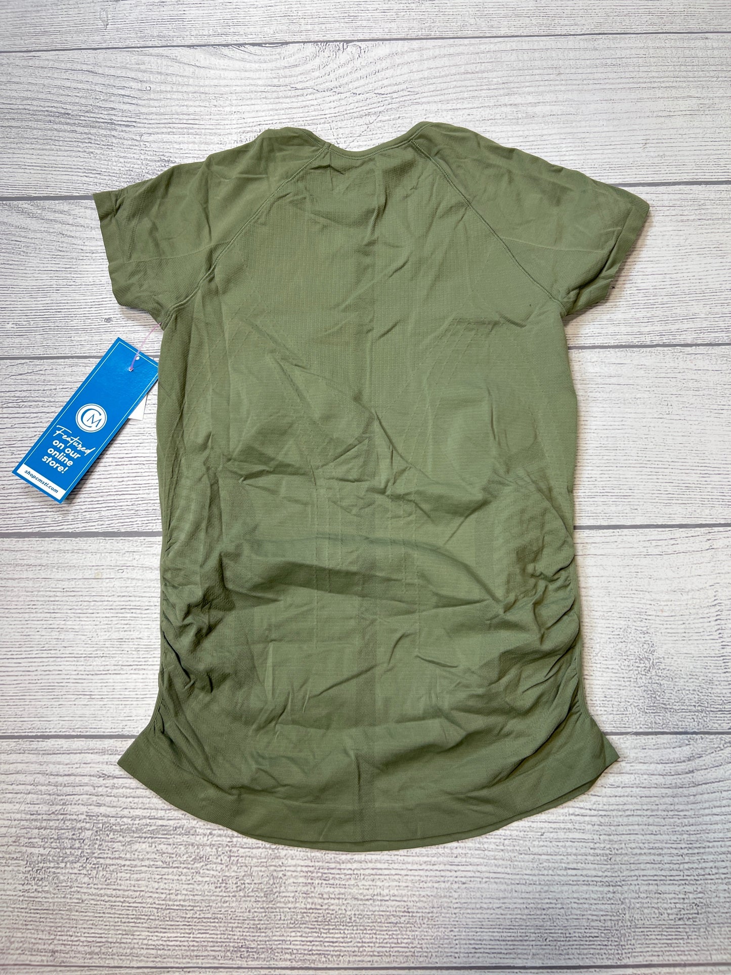 Athletic Top Short Sleeve By Athleta In Green, Size: S