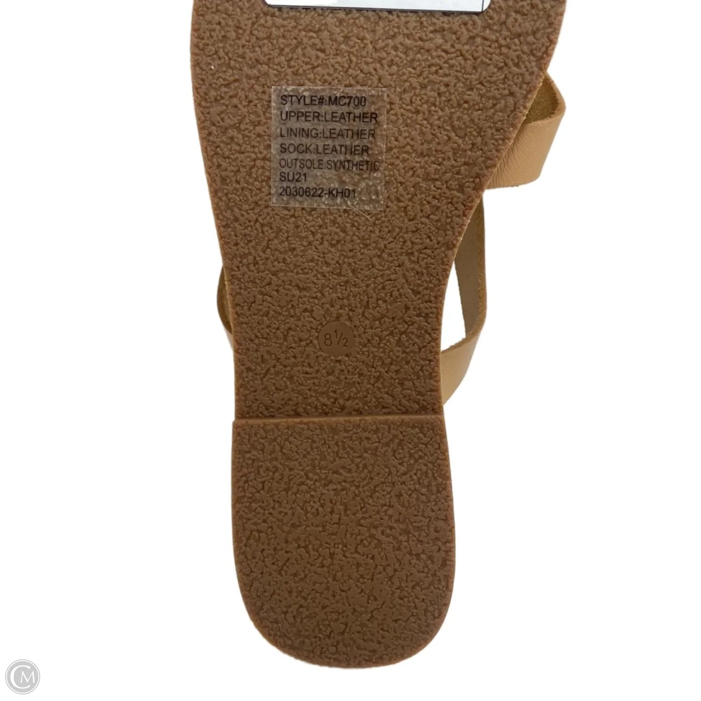 Sandals Flats By Madewell In Tan, Size: 8.5