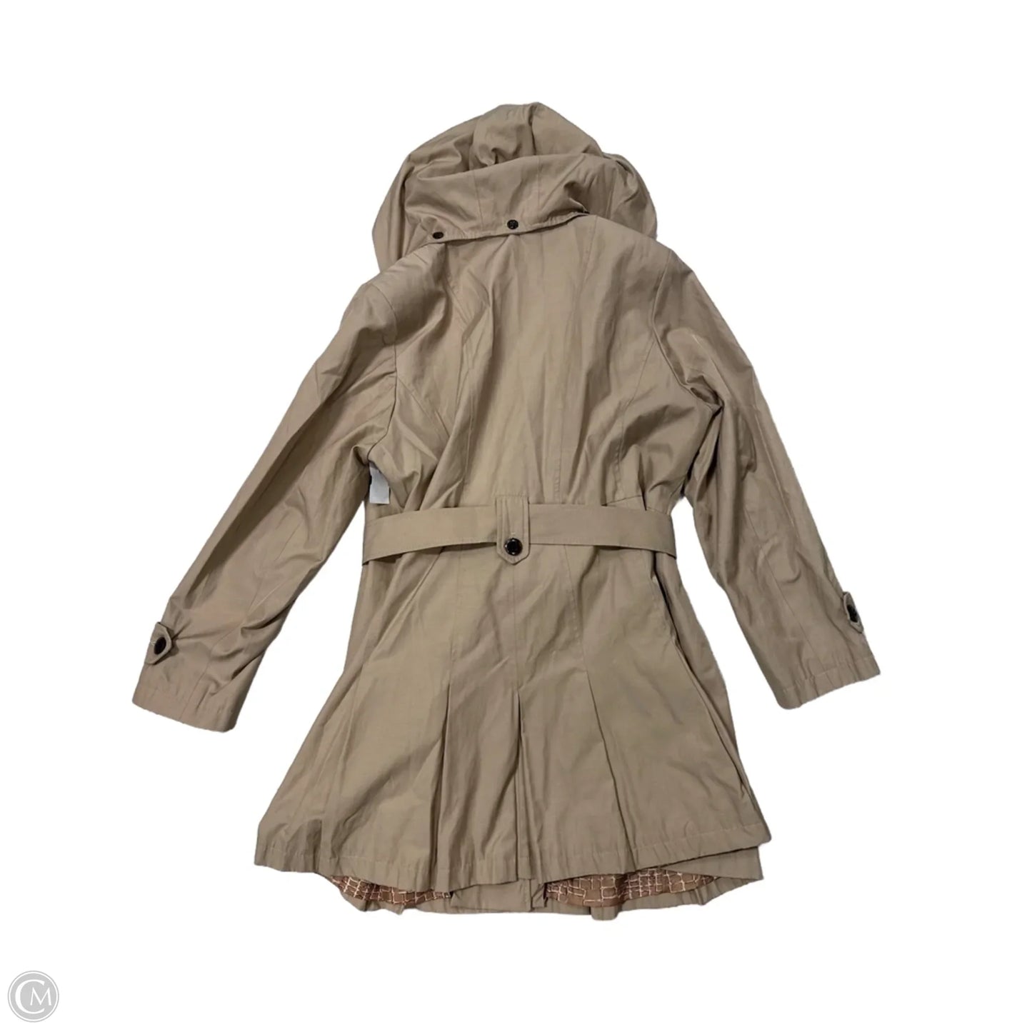 Coat Trench Coat By Via Spiga In Brown, Size: 1x