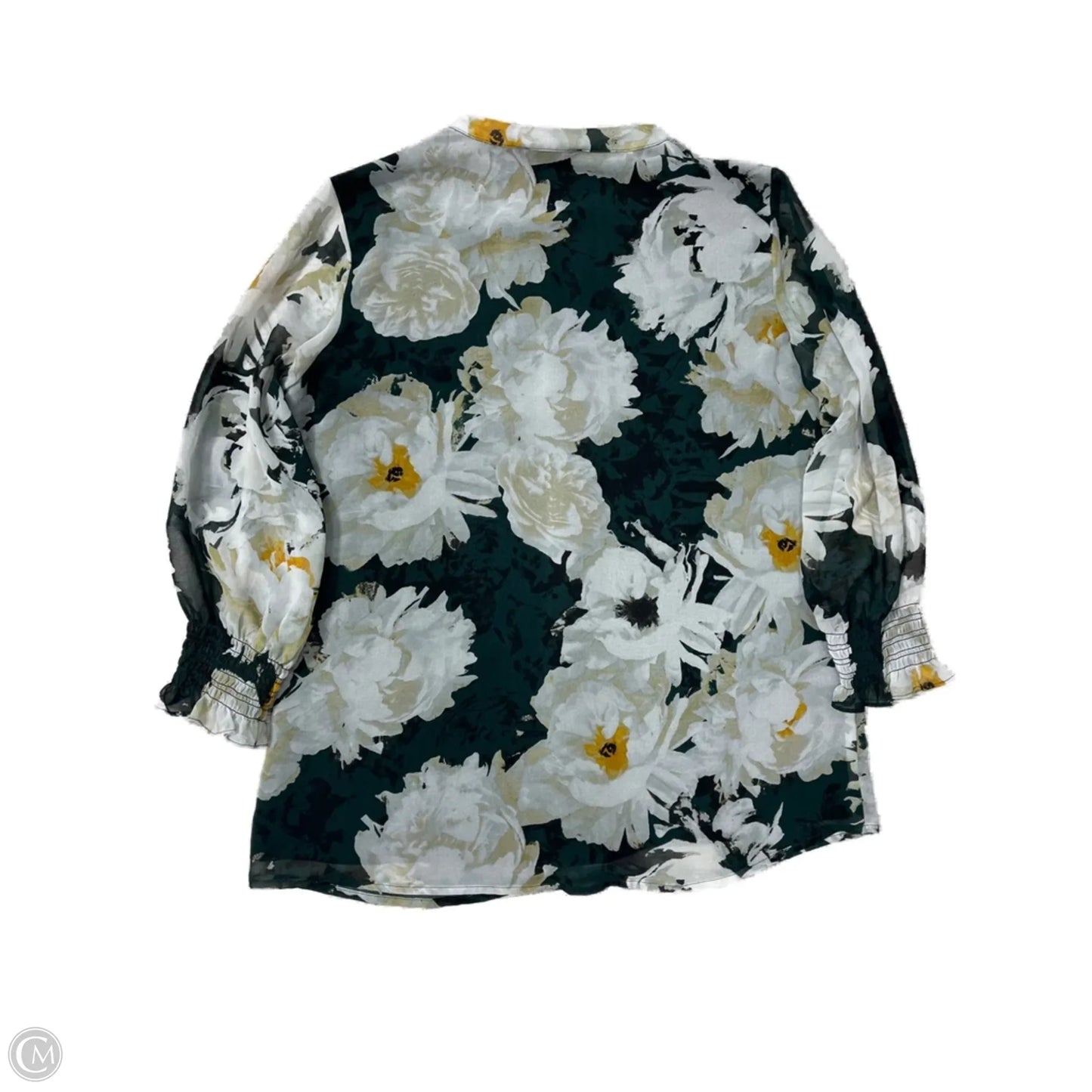 Top Long Sleeve Designer By Karl Lagerfeld In Floral Print, Size: M
