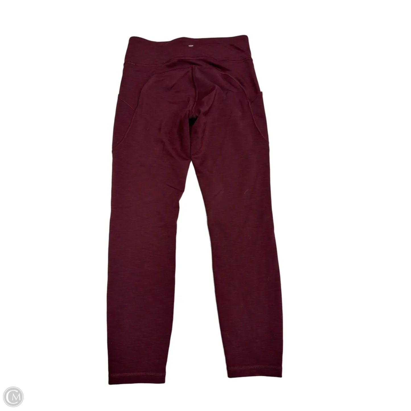 Athletic Leggings By Lululemon In Maroon, Size: M