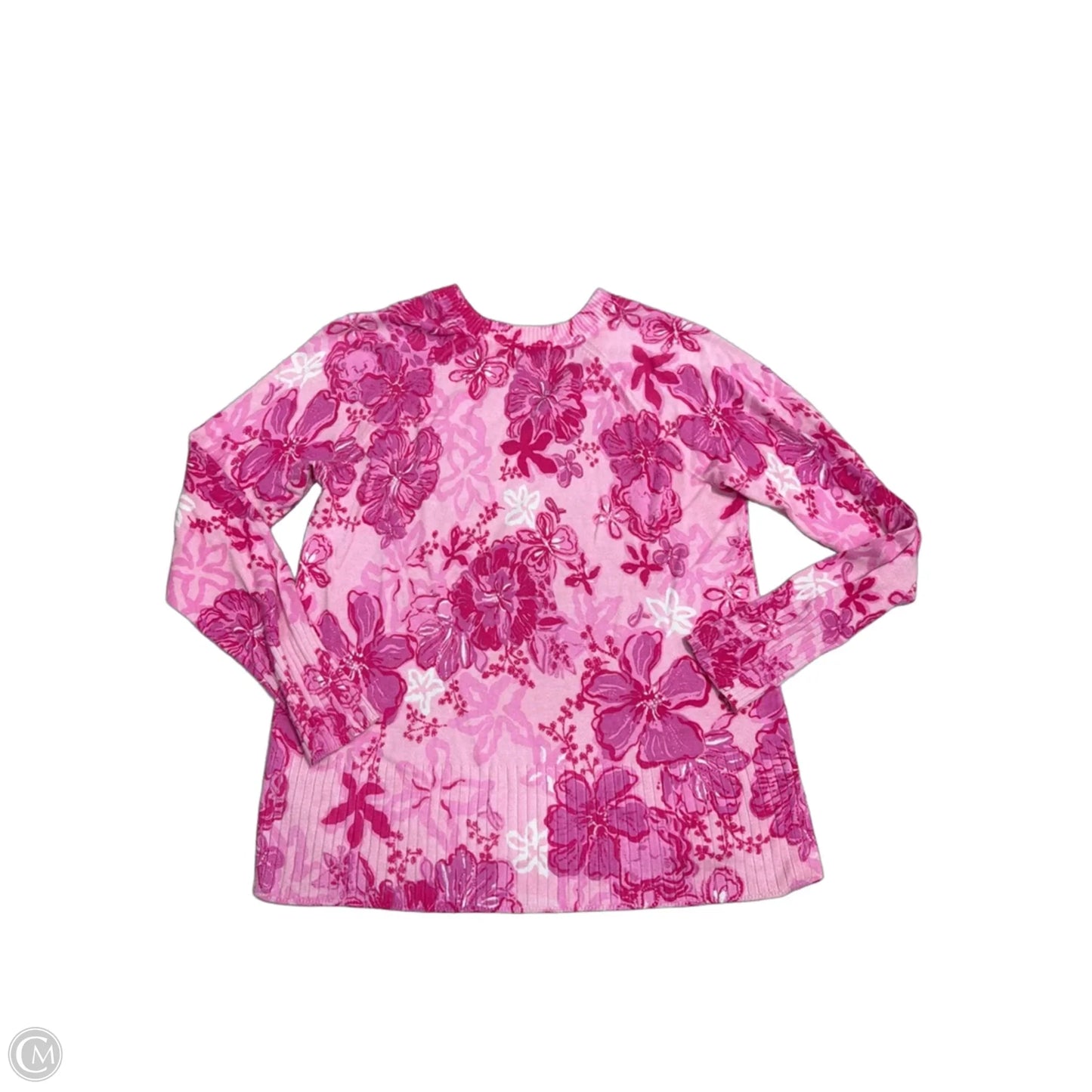 Top Long Sleeve Designer By Lilly Pulitzer In Pink, Size: M