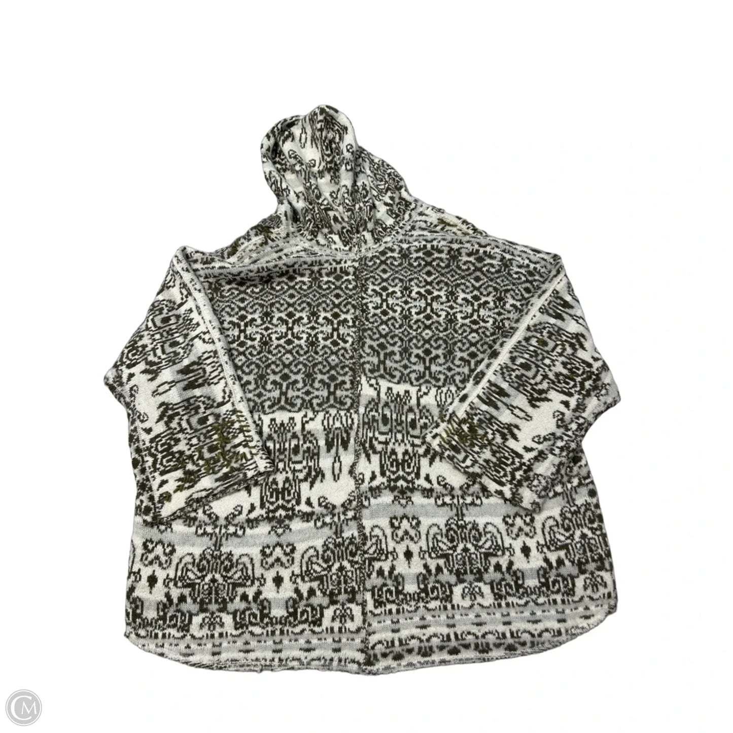 Sweater By Free People In Green & White, Size: L