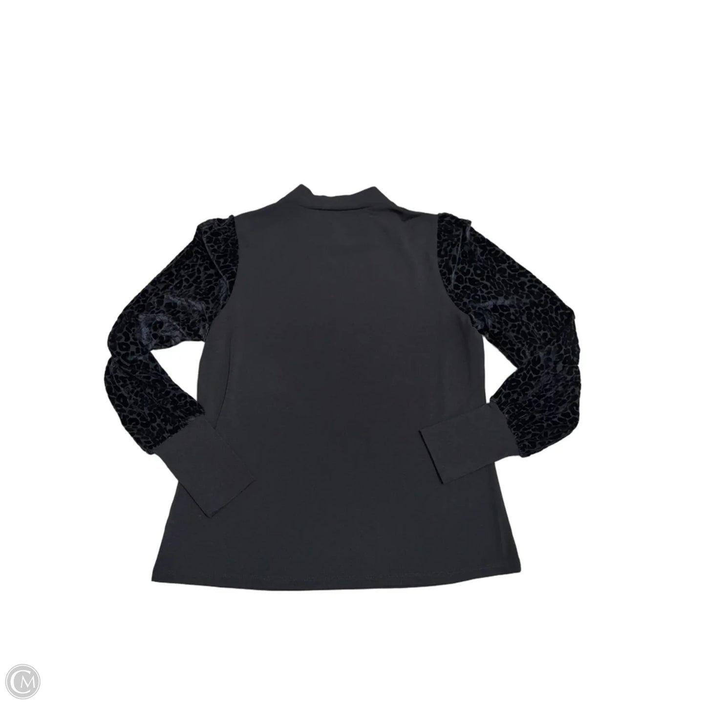 Top Long Sleeve By Michael By Michael Kors In Black & Gold, Size: S