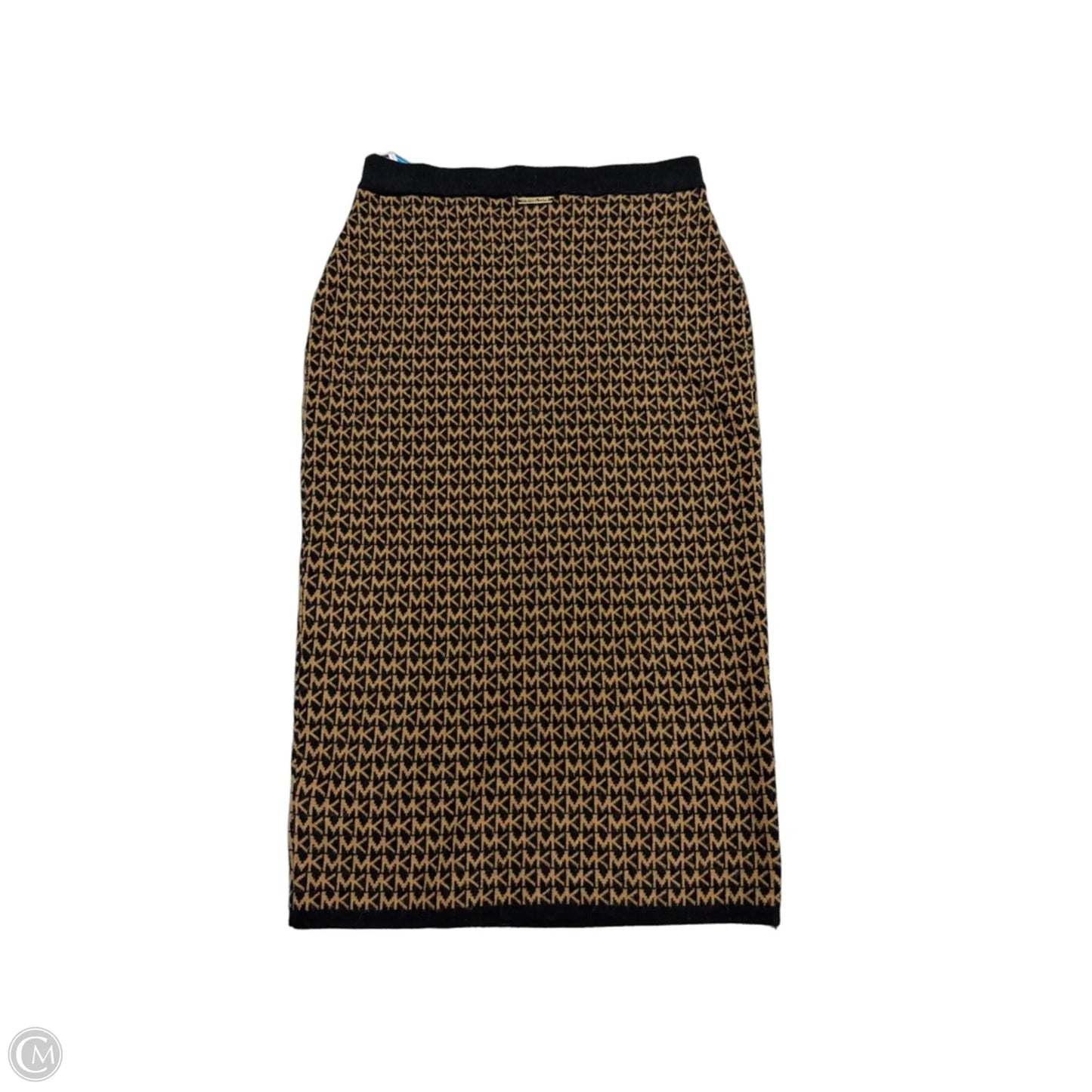 Skirt Midi By Michael By Michael Kors In Black & Tan, Size: S