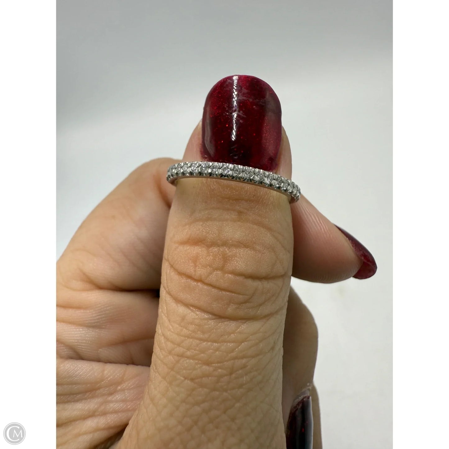 Tiffany & Company Full Eternity Platinum w/ Diamonds Luxury Ring, Size: 6.5