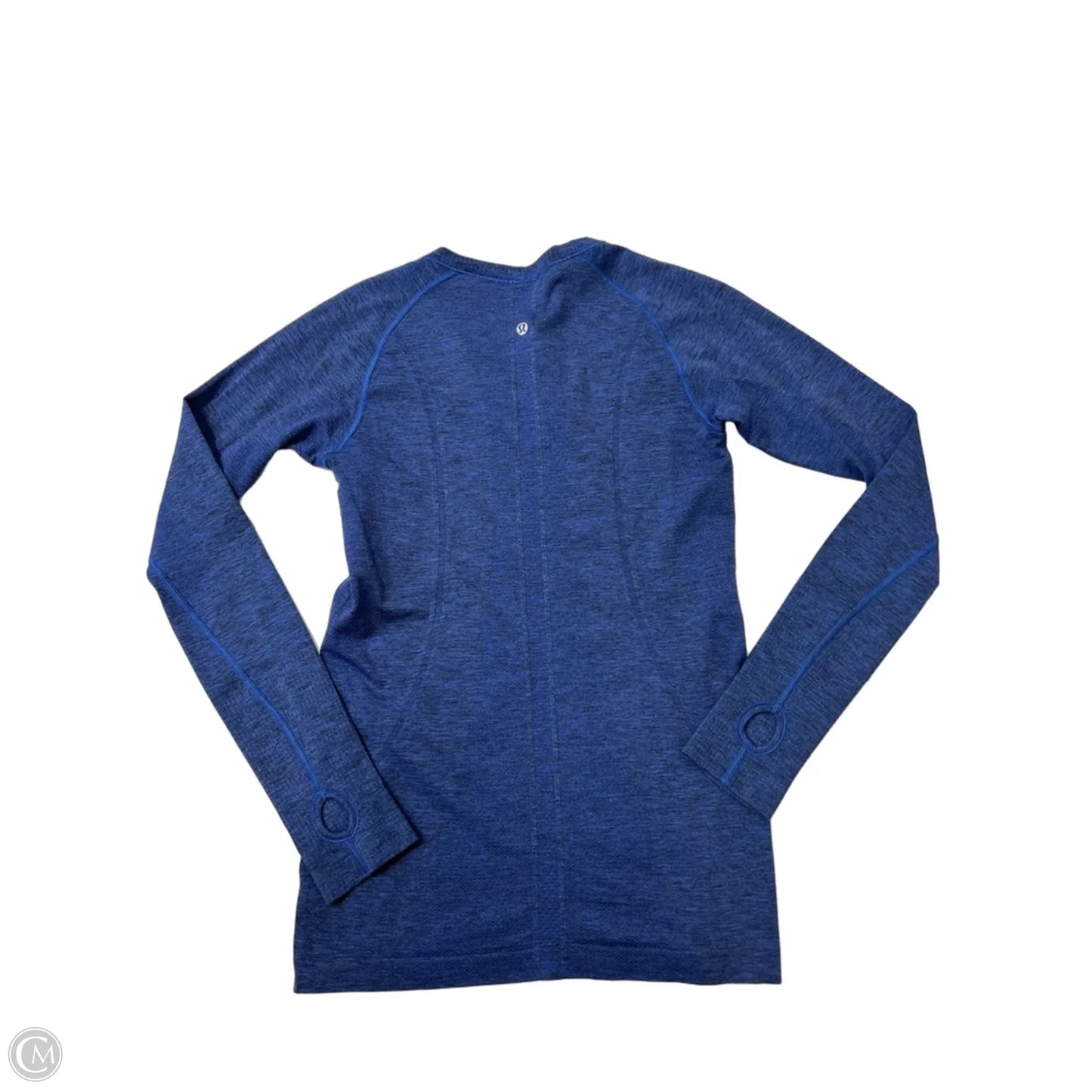 Athletic Top Long Sleeve Crewneck By Lululemon In Blue, Size: M