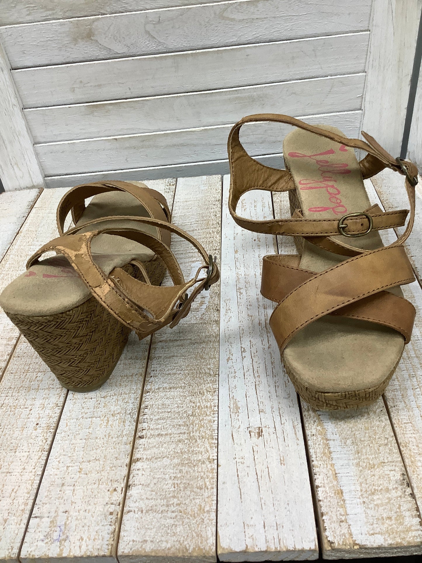 Sandals Heels Wedge By Jelly Pop Size: 8.5