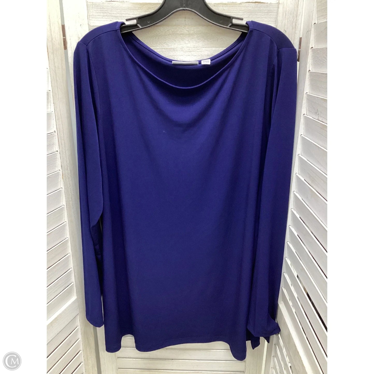 Top Long Sleeve By Susan Graver In Blue, Size: Xl