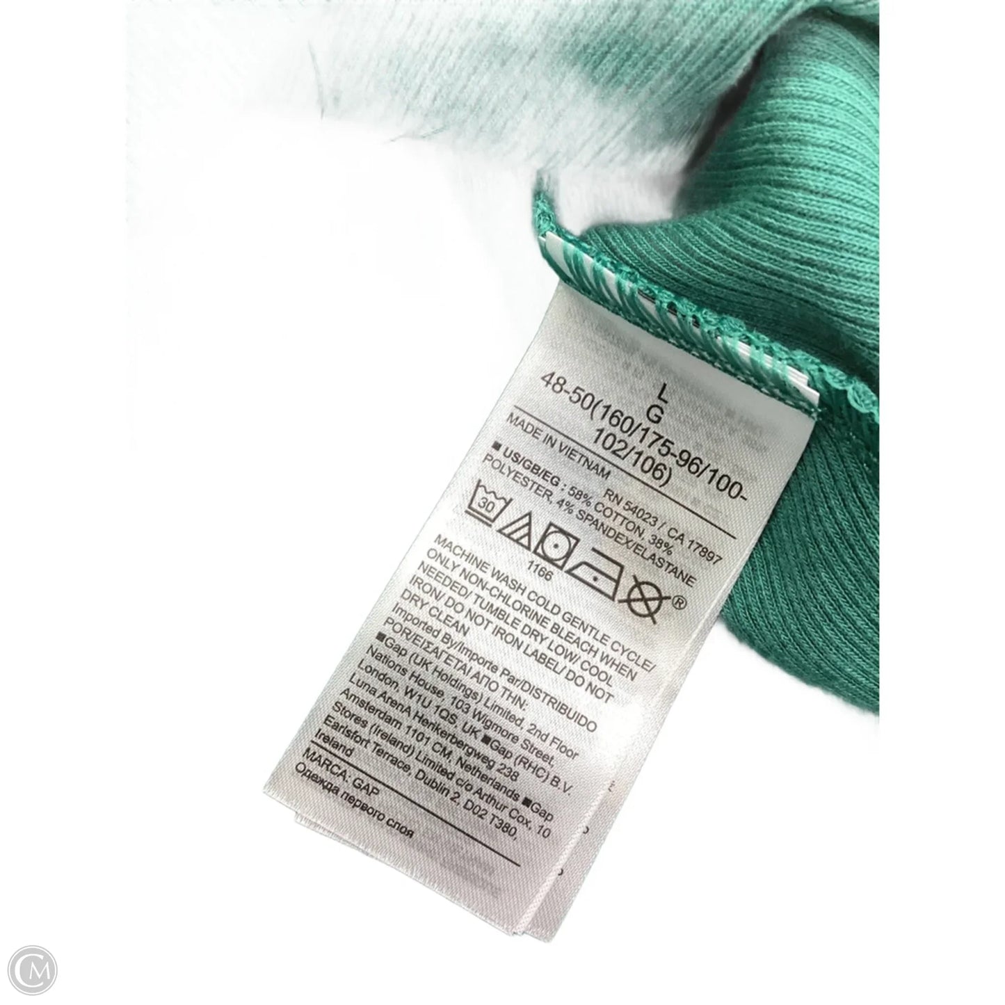 Top Sleeveless By Gap In Green, Size: L