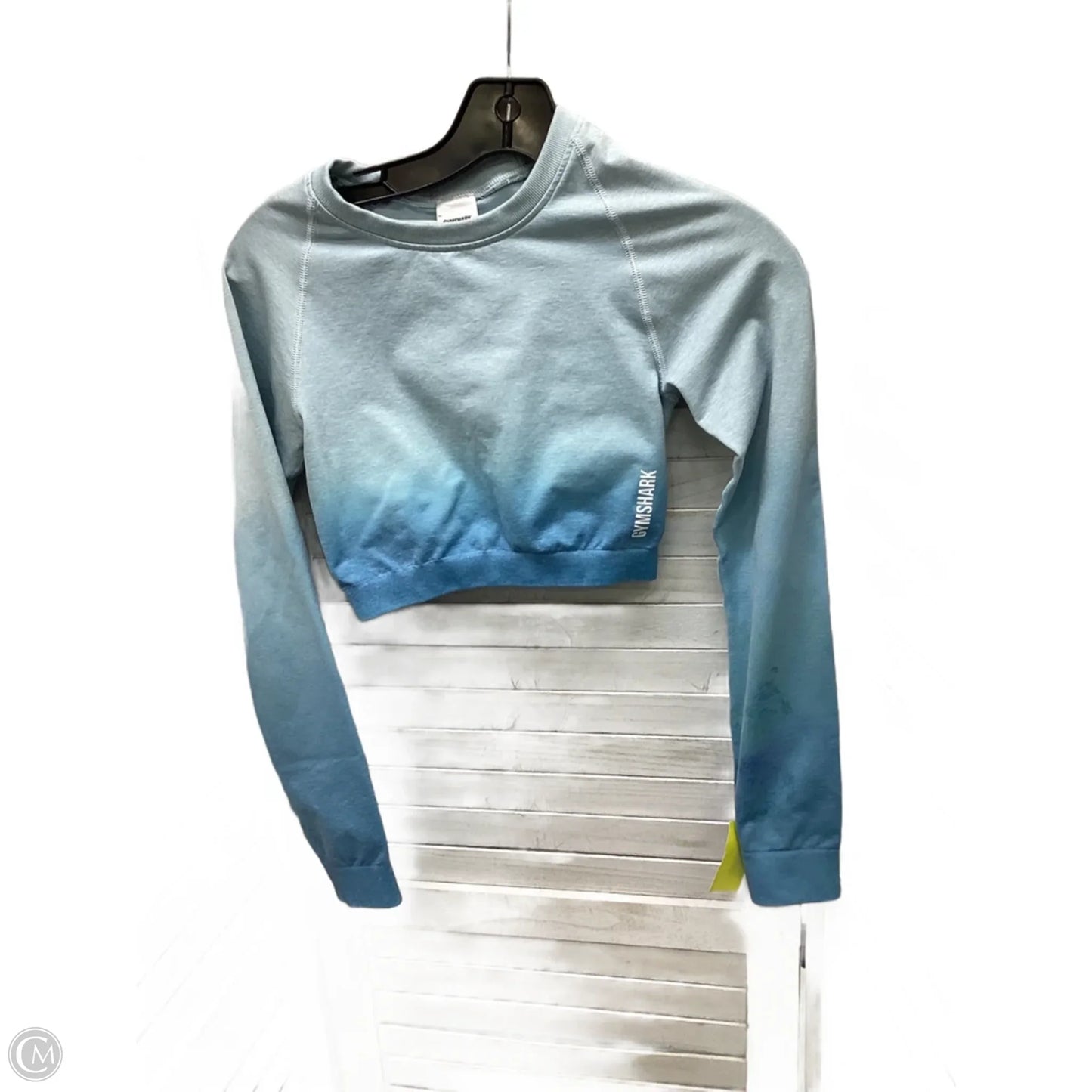 Athletic Top Long Sleeve Crewneck By Gym Shark In Ombre Print, Size: S