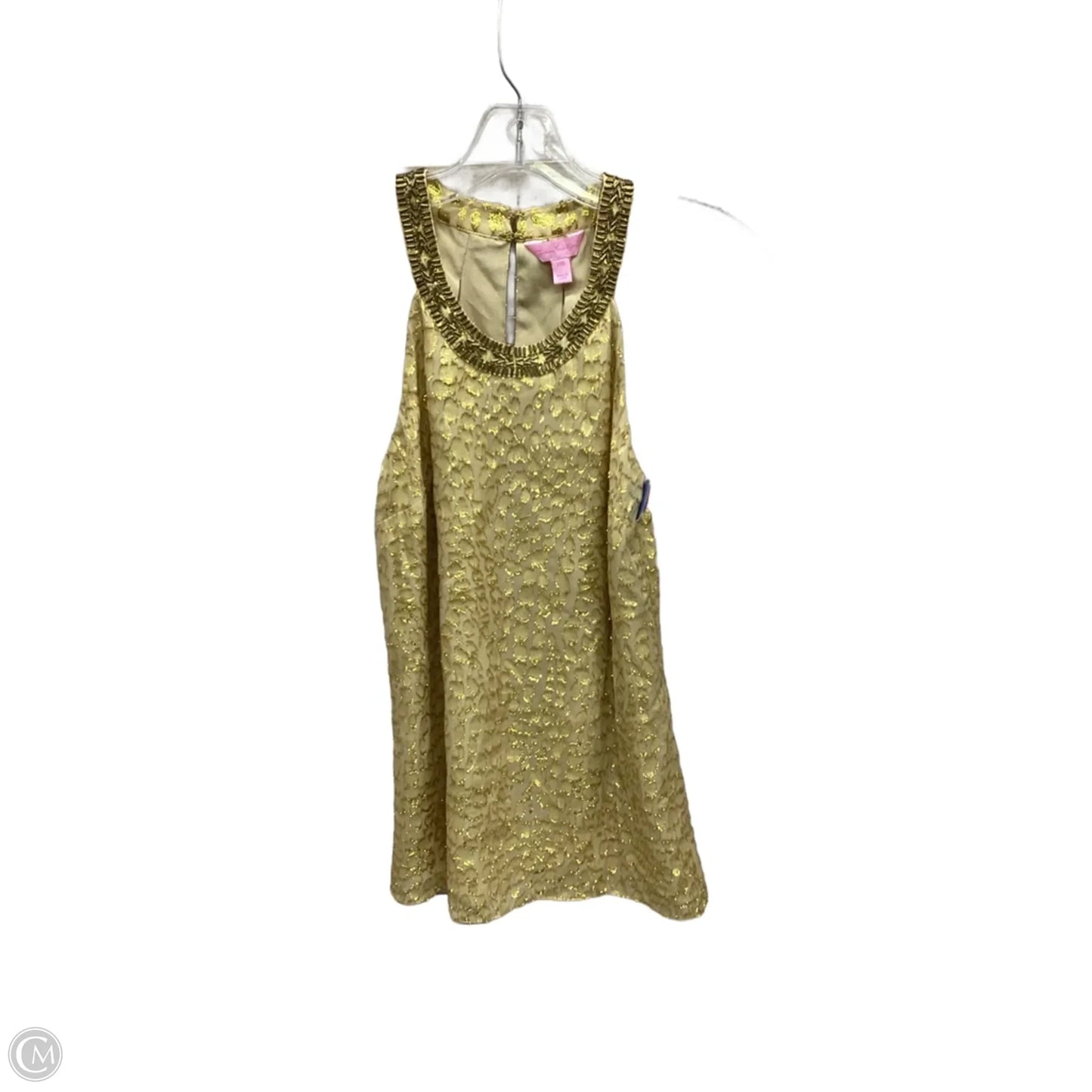 Top Sleeveless Designer By Lilly Pulitzer In Gold, Size: Xxs