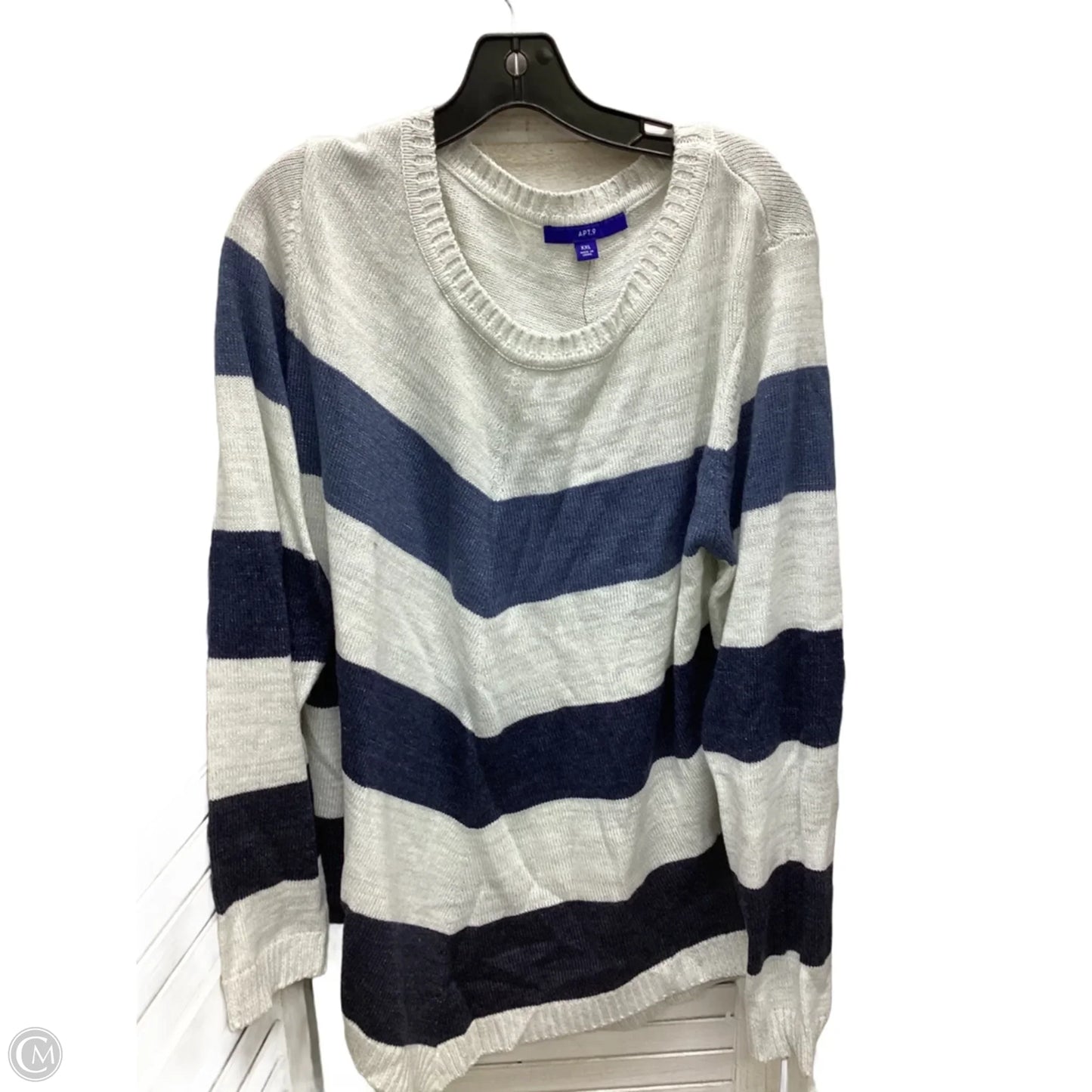 Sweater By Apt 9 In Striped Pattern, Size: Xxl