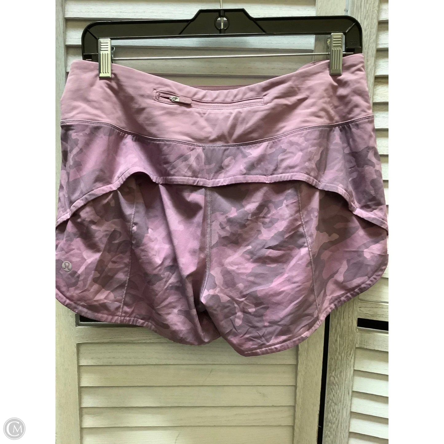 Athletic Shorts By Lululemon In Camouflage Print, Size: 8
