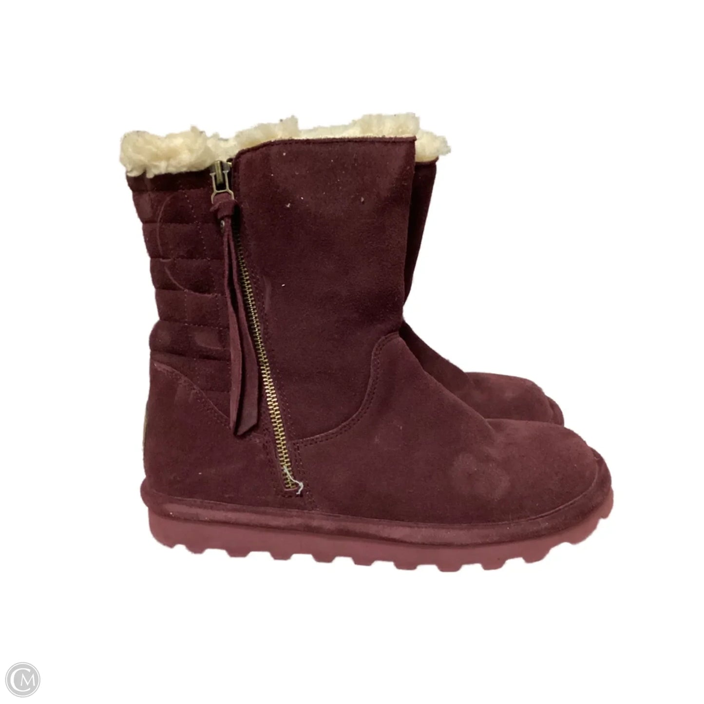 Boots Snow By Bearpaw In Maroon, Size: 8