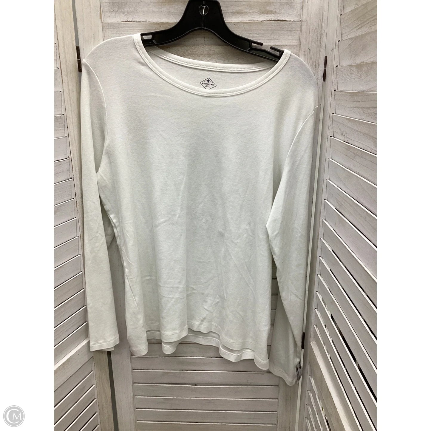 Top Long Sleeve By St Johns Bay In White, Size: Xl