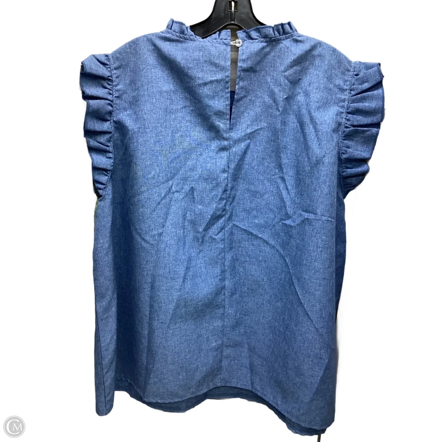 Top Sleeveless By Shein In Blue Denim, Size: 4x