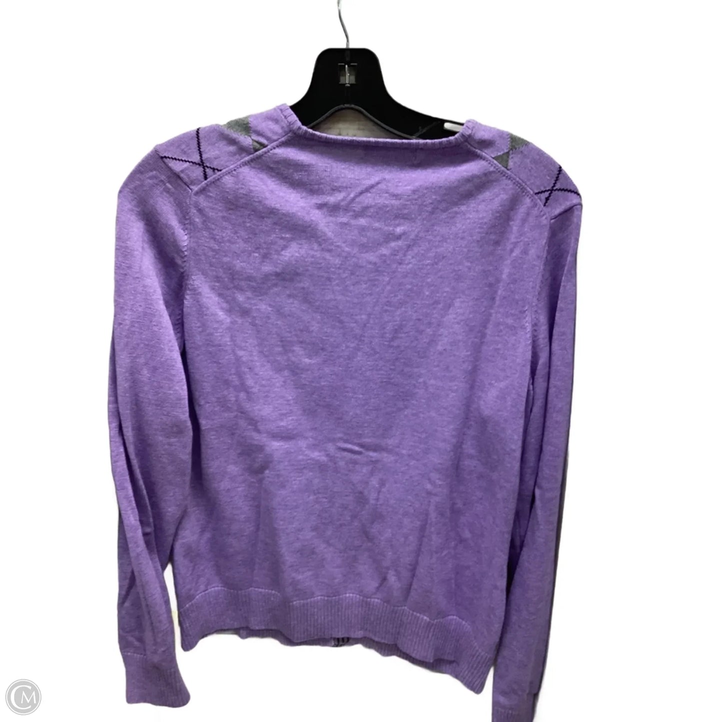 Cardigan By Lands End In Purple, Size: M