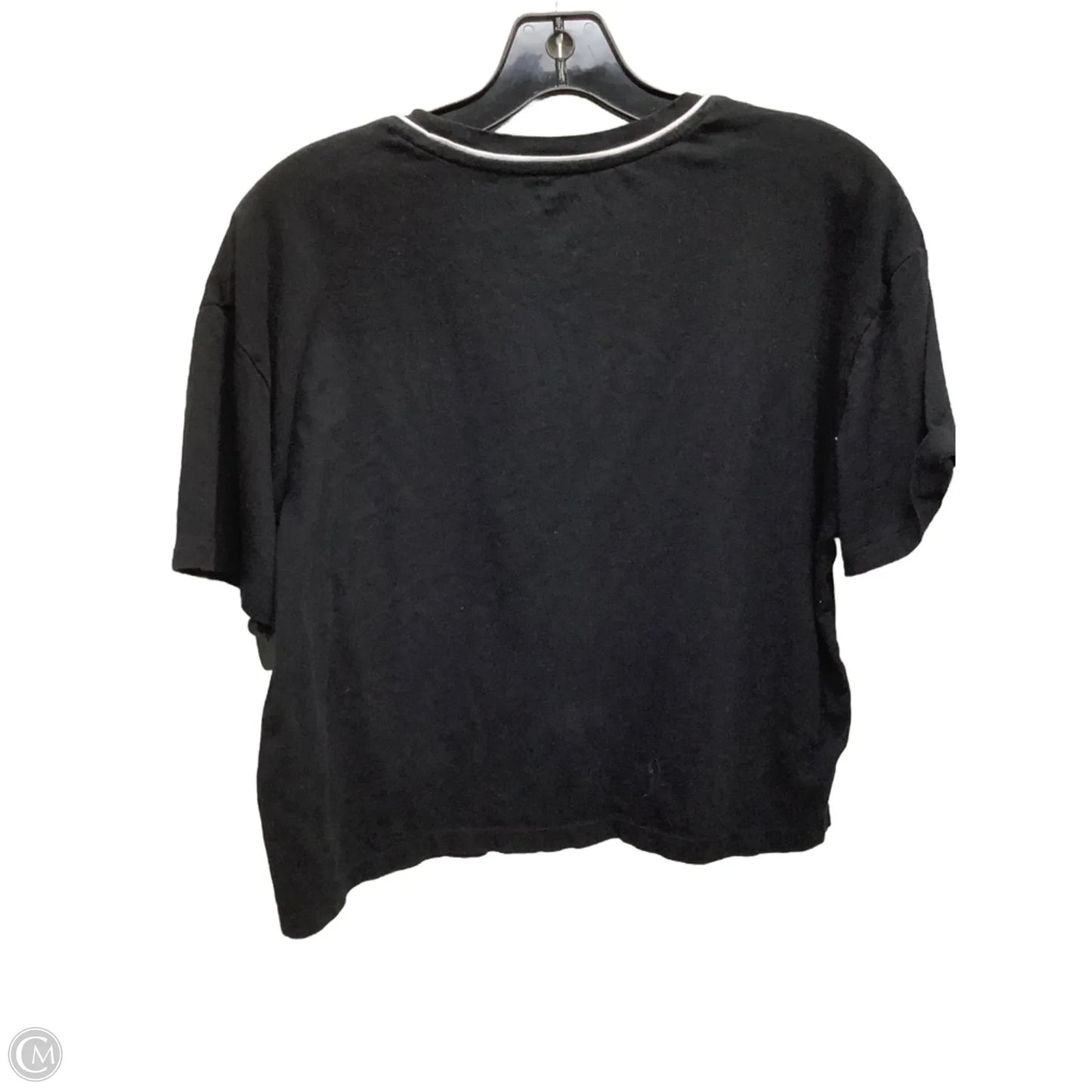 Top Short Sleeve By Reebok In Black & White, Size: L