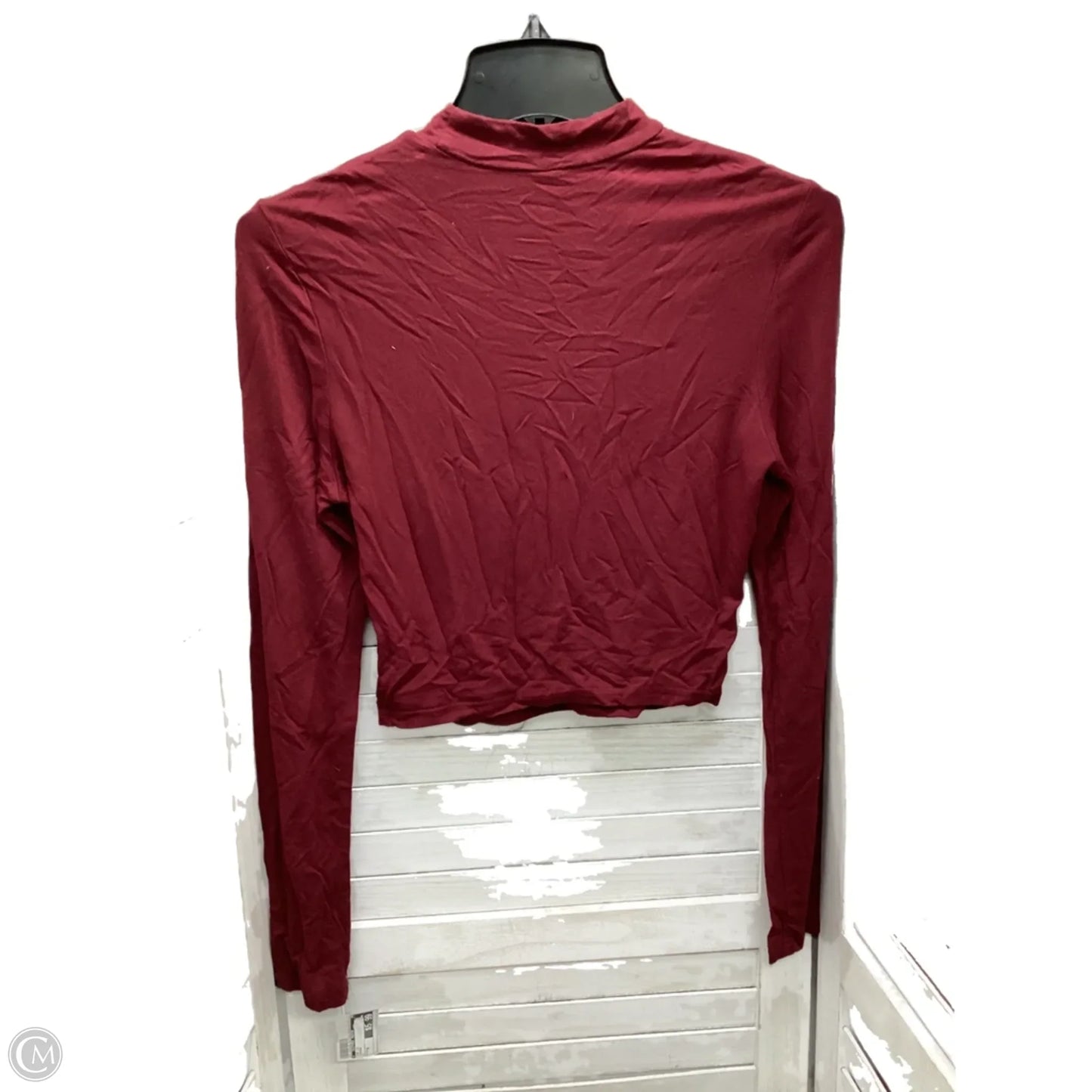 Top Long Sleeve By Clothes Mentor In Maroon, Size: M