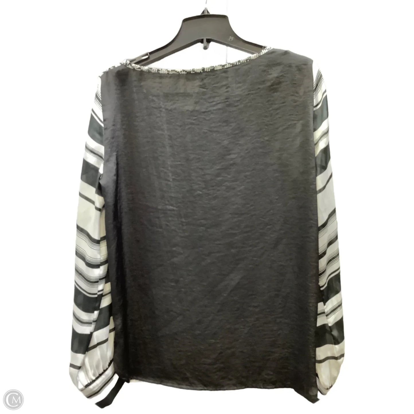 Top Long Sleeve By Karen Kane In Plaid Pattern, Size: S