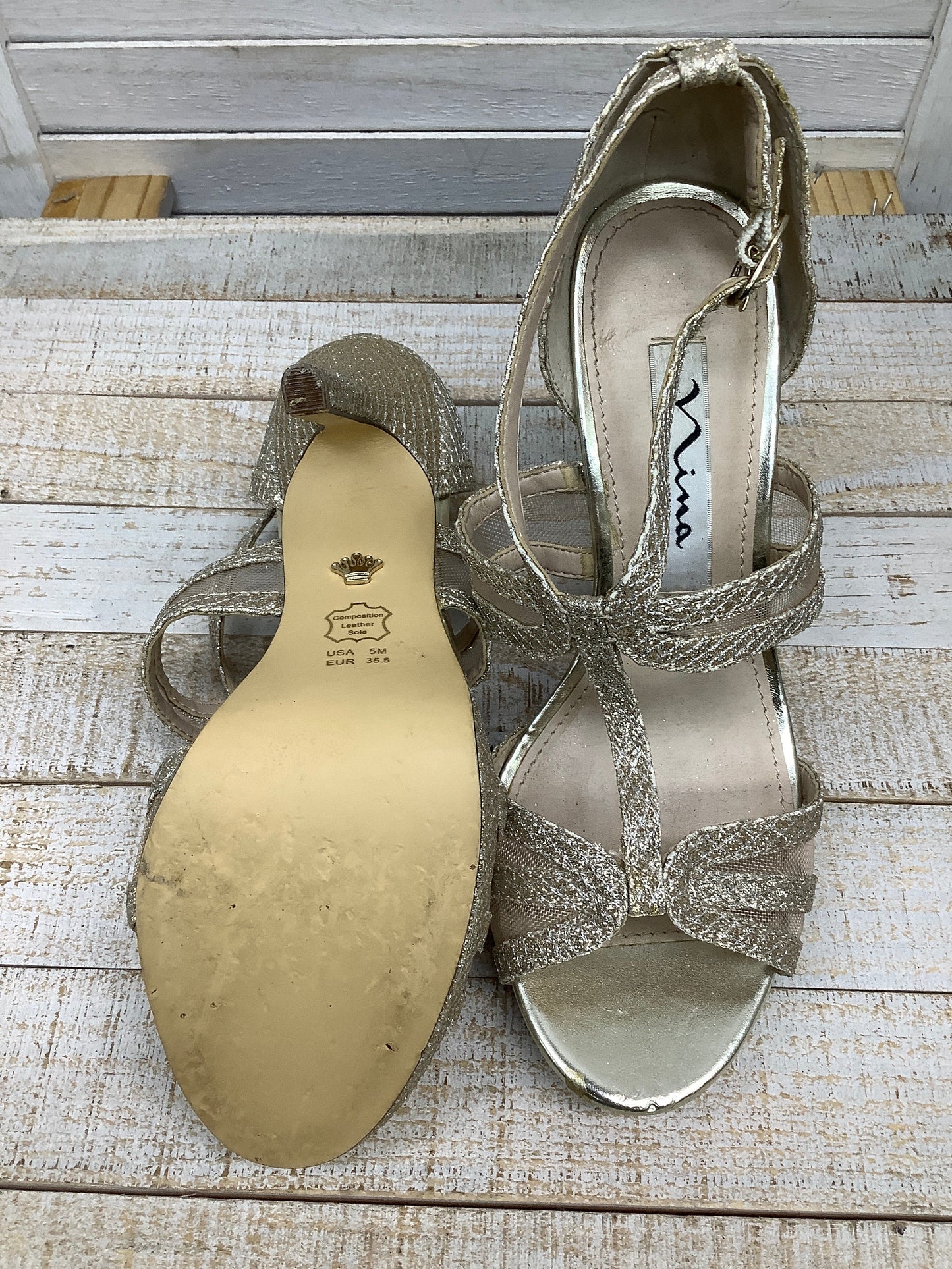 Sandals Heels Stiletto By Nina Size: 5