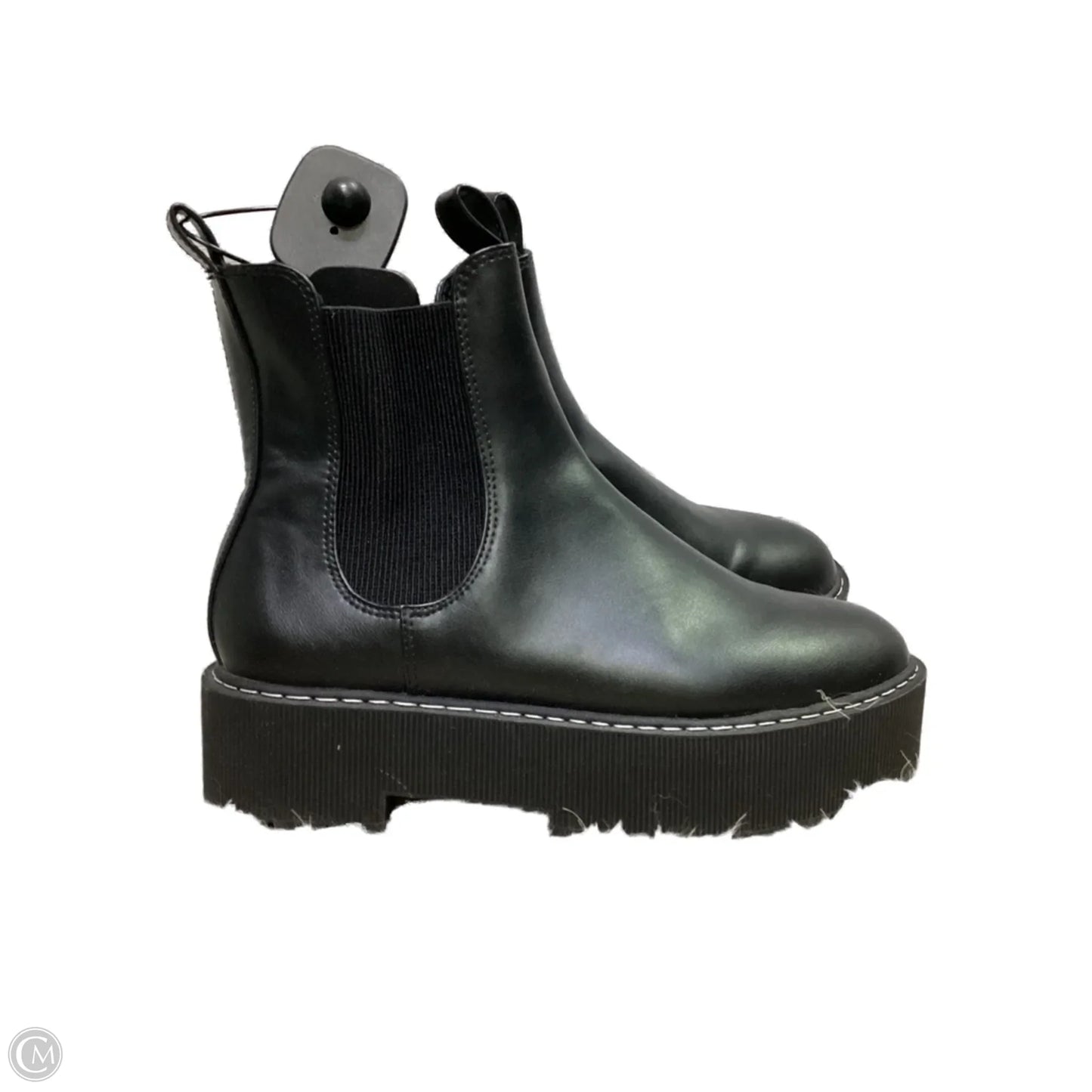 Boots Ankle Flats By Divided In Black, Size: 7.5