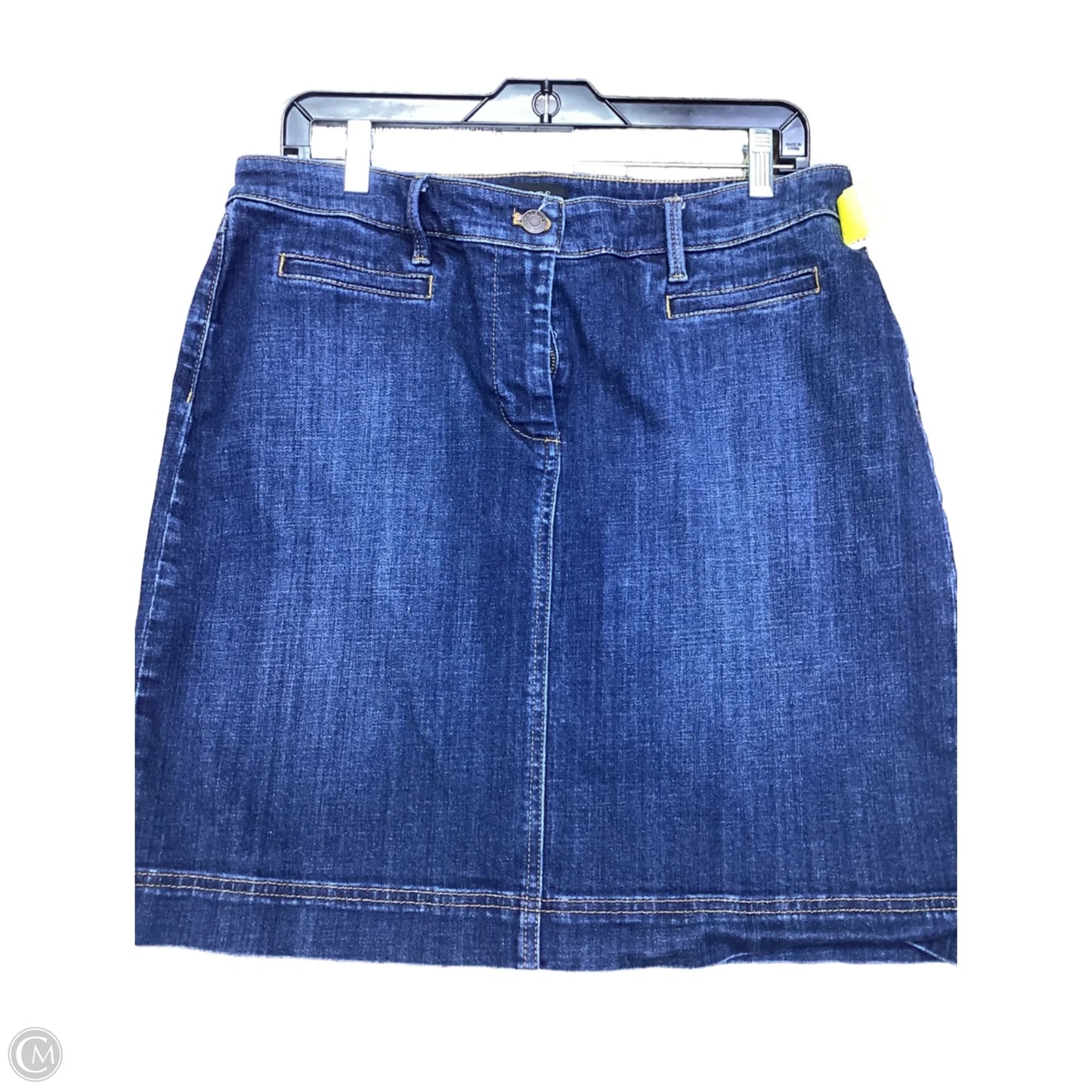 Skirt Midi By Talbots In Blue Denim, Size: 12