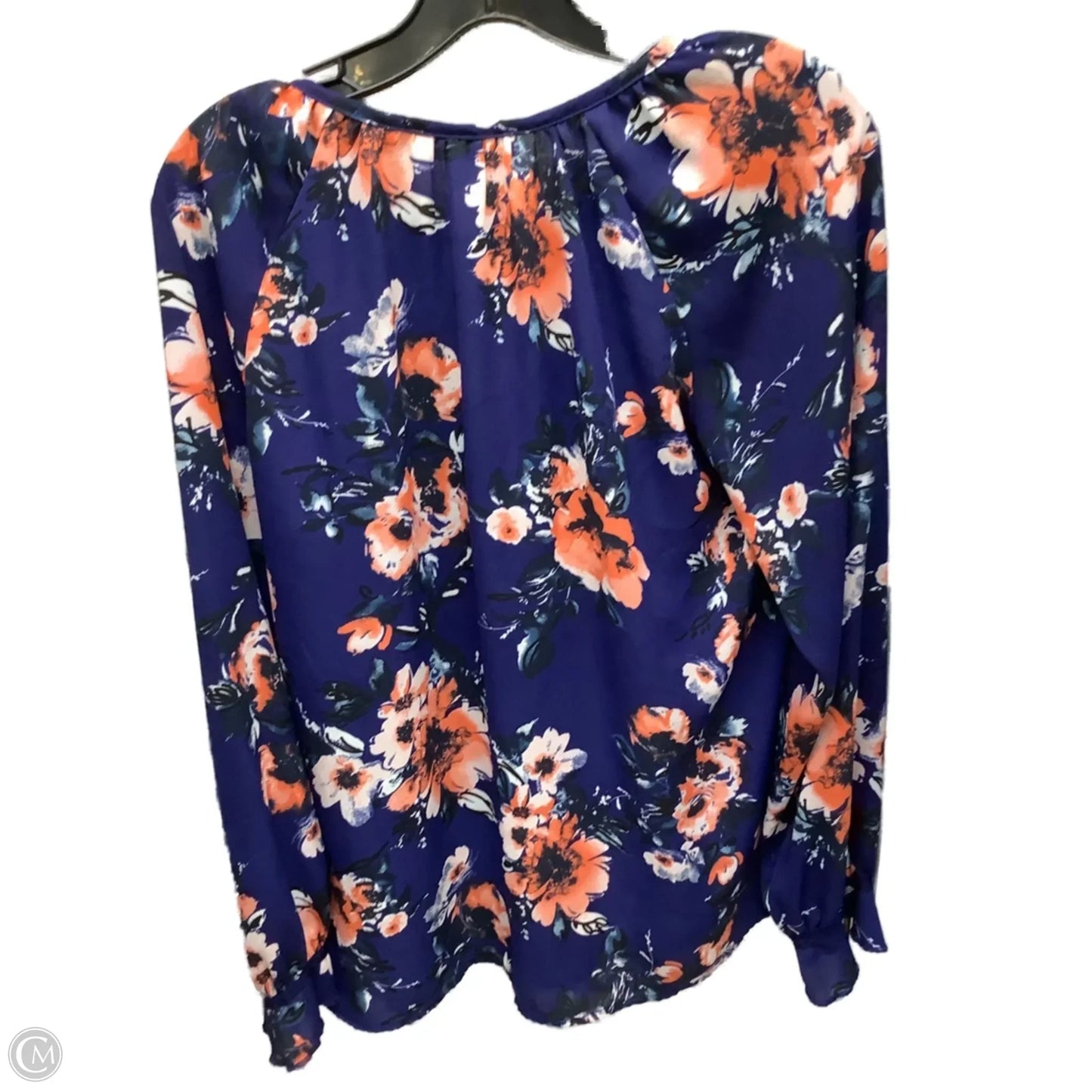 Top Long Sleeve By Krazy Kat In Floral Print, Size: S