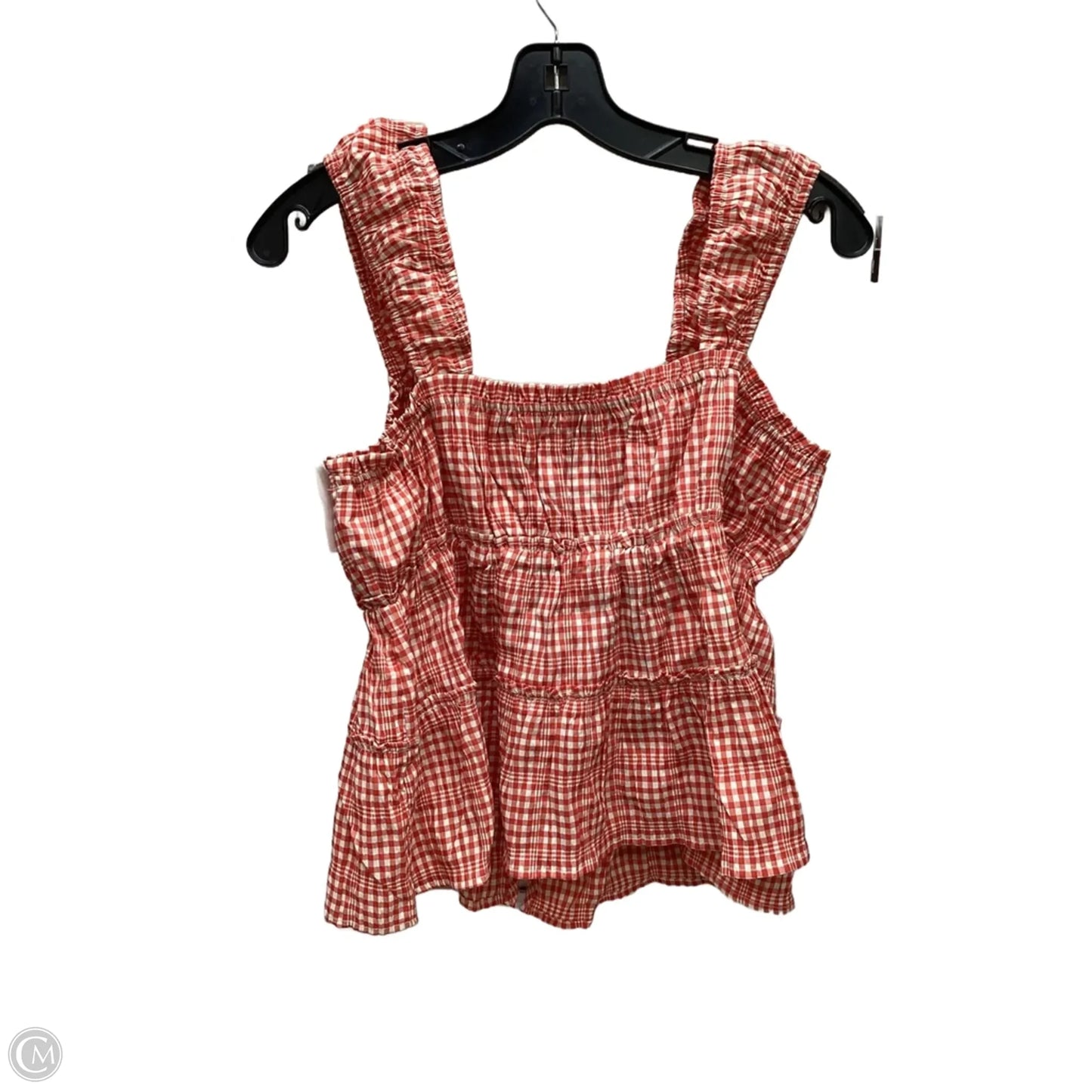 Top Sleeveless By Rewind In Red & White, Size: L