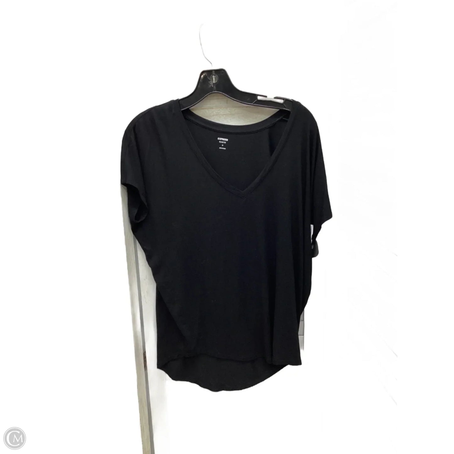Top Short Sleeve By Express In Black, Size: Xs
