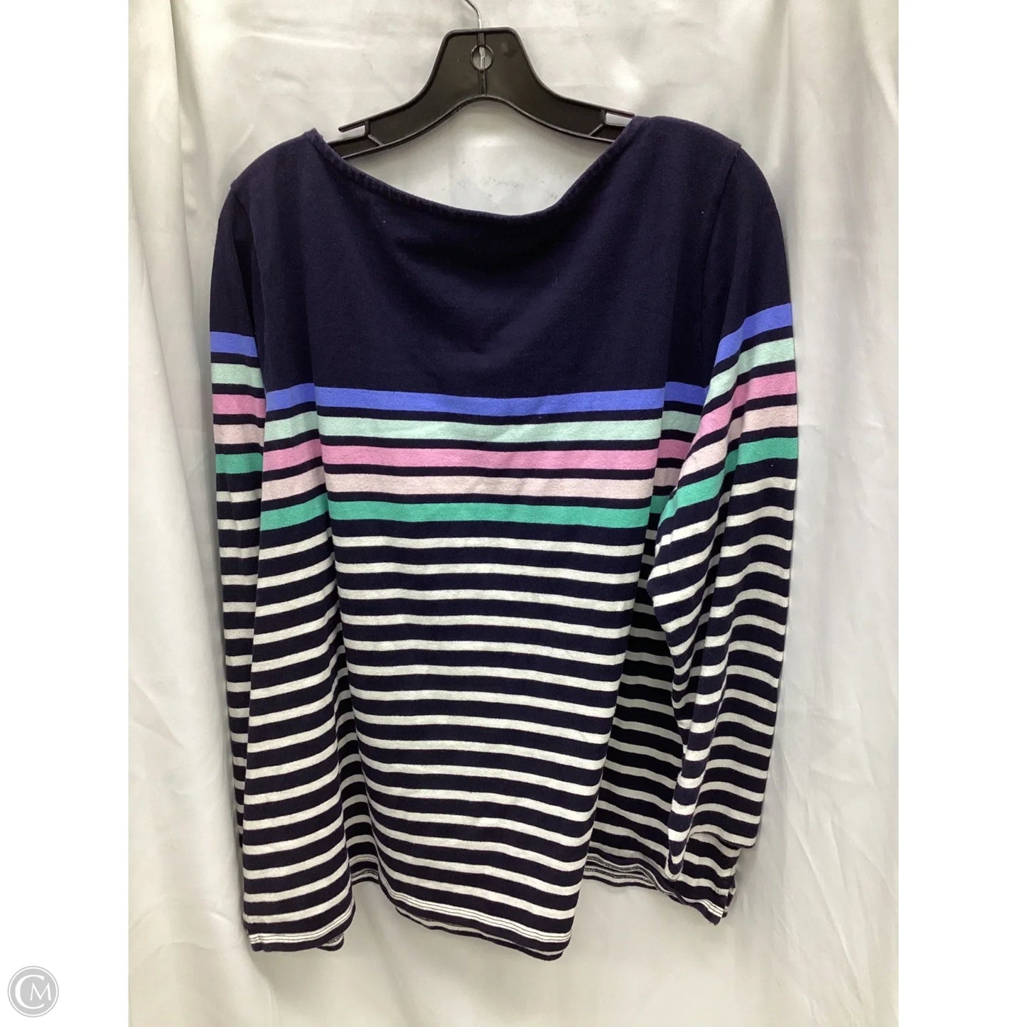 Top Long Sleeve By Talbots In Striped Pattern, Size: 2x