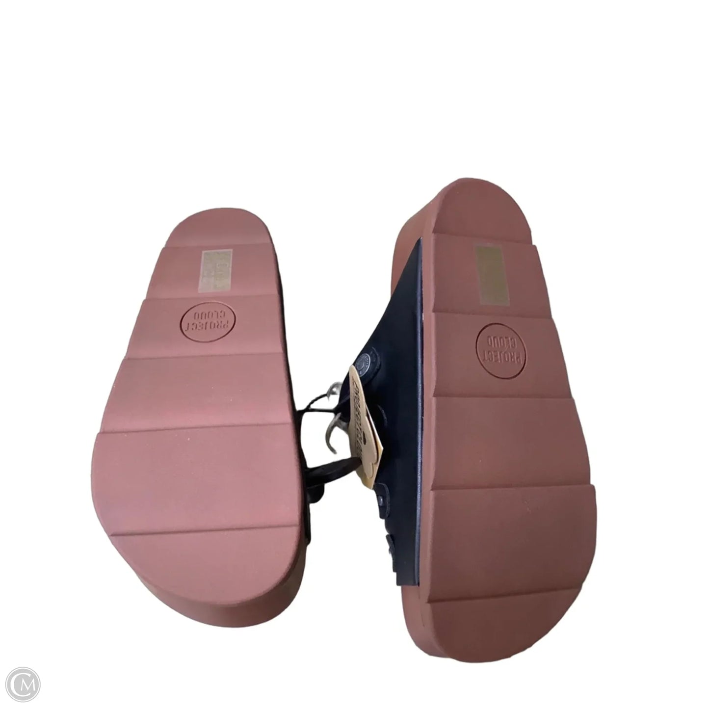 Sandals Flats By Clothes Mentor In Black, Size: 7.5